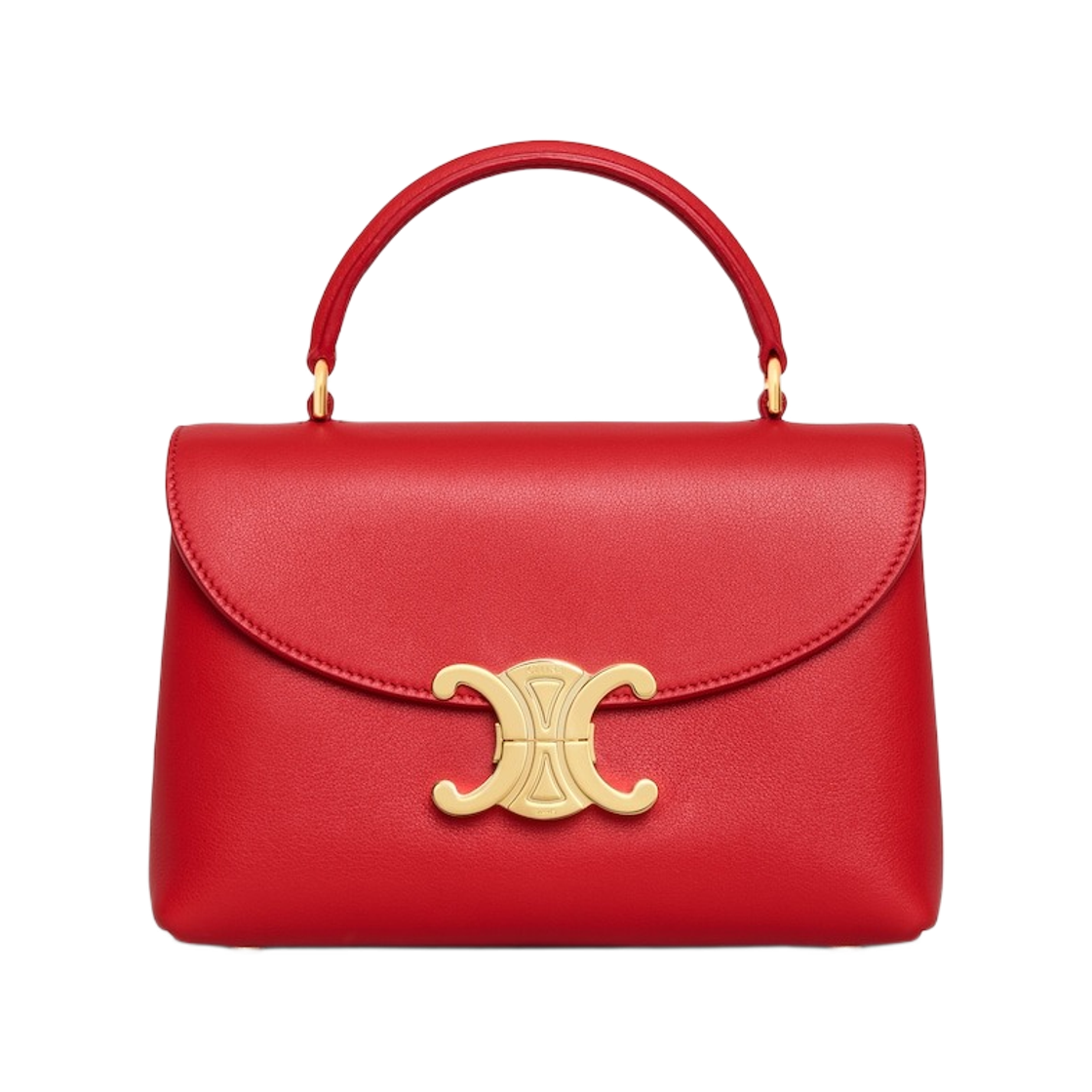 118113FXK-27AG Celine Teen Nino Bag in Supple Grained Calfskin Ultra Red