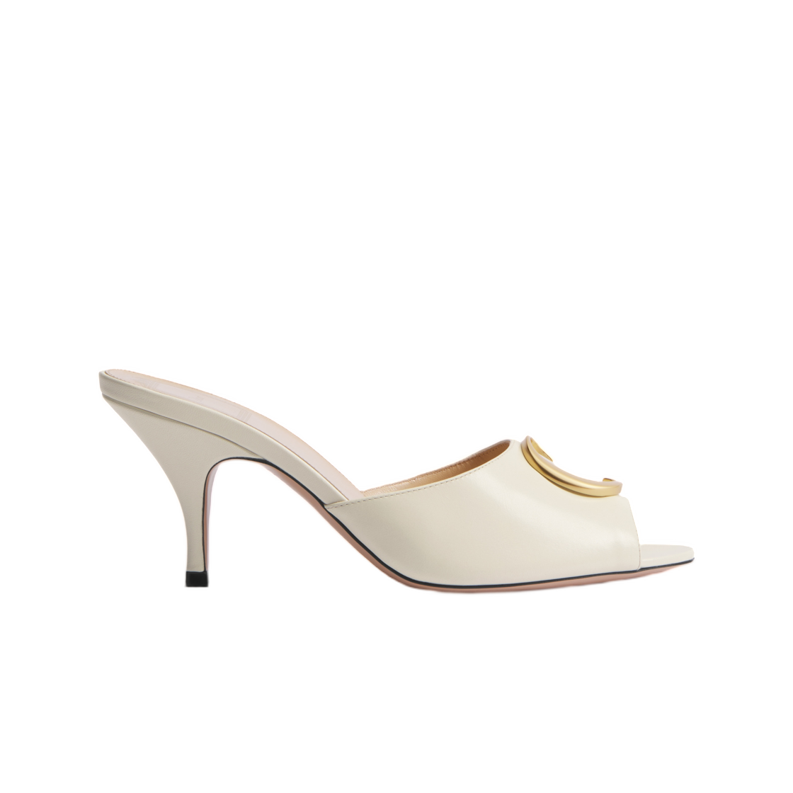 KDO675LAB-S03W Dior Initial Heeled Slide Lambskin White