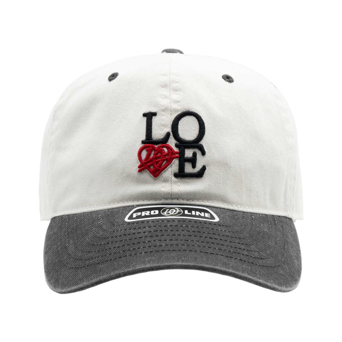 위얼드월드 러브 로고 피그먼트 배색 볼캡(Weird World Love Logo Pigment Color Block Ball Cap) - 2