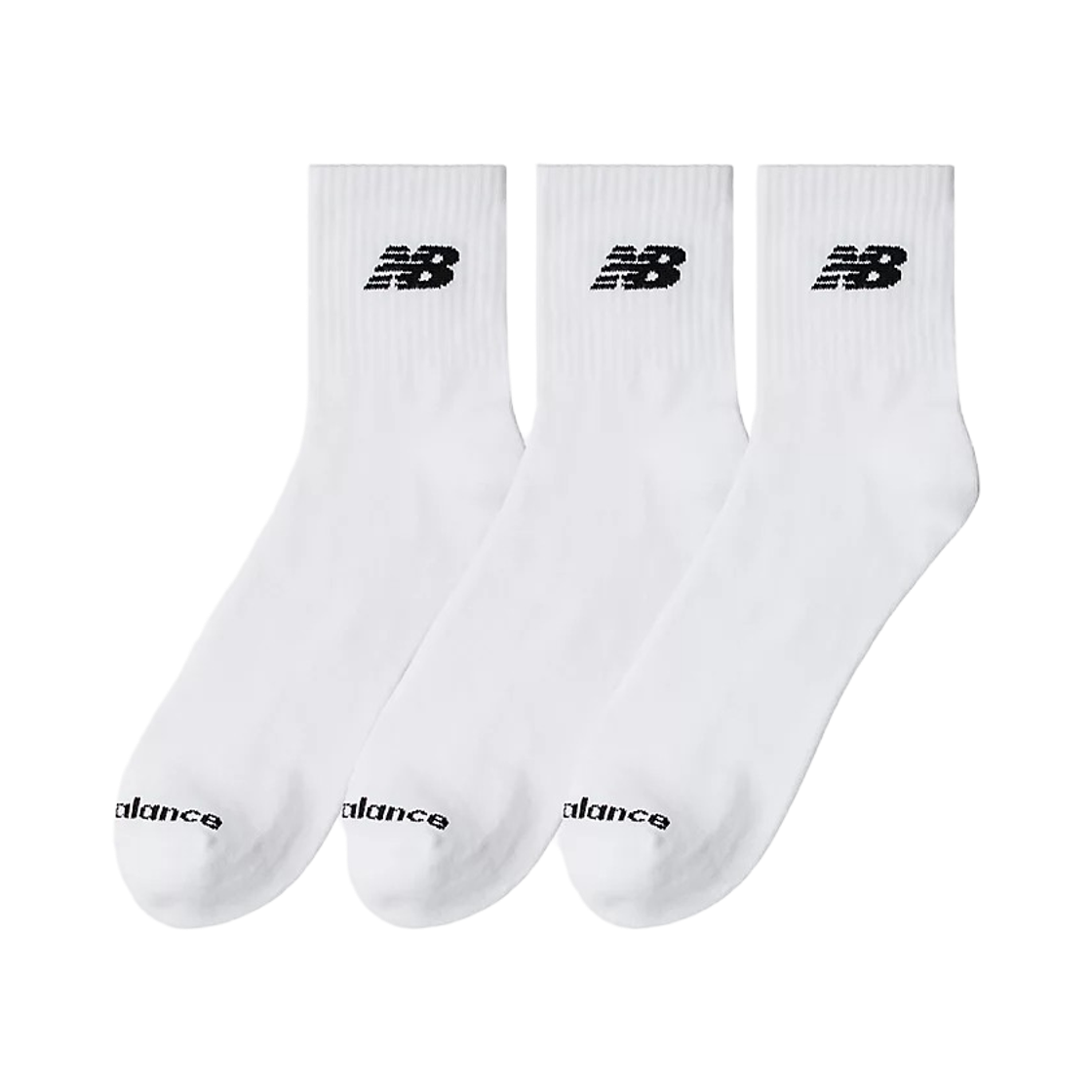 (W) 뉴발란스 경량 앵클 삭스 화이트 (3개입)((W) New Balance Lightweight Ankle Socks White (3 Pack)) - 1