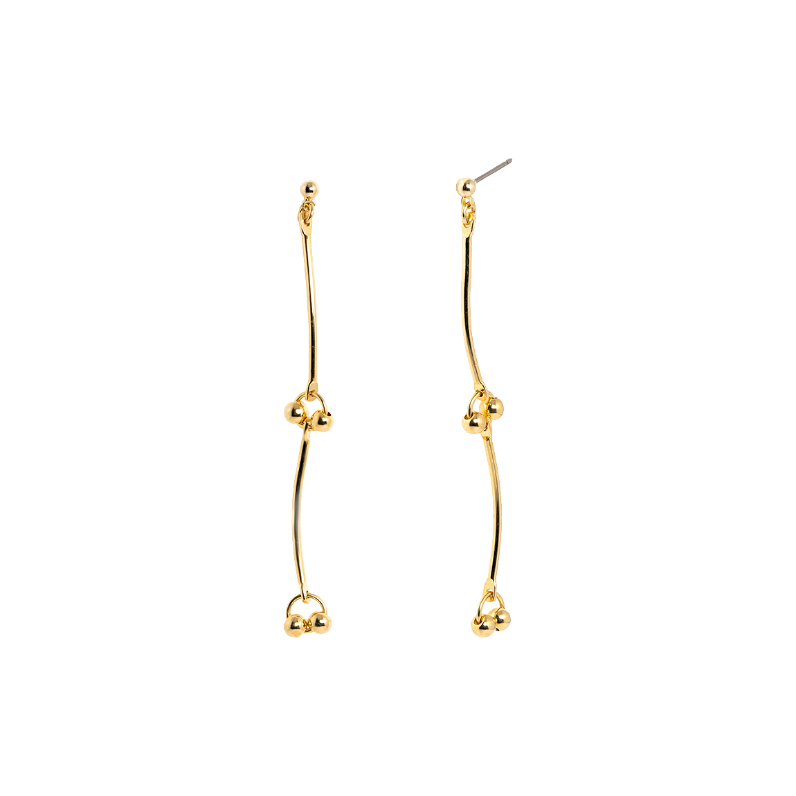 러브미몬스터 투볼 링크 체인 귀걸이 골드(lovememonster Two Ball Link Chain Earrings GOLD) - 1