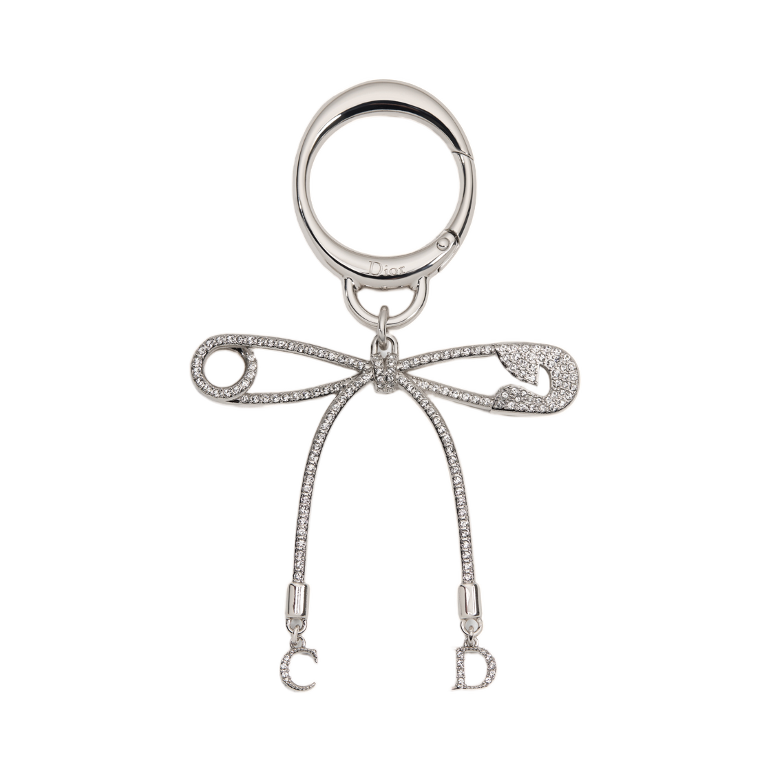 V2071WOMCY-D001 Dior Studio Couture Bag Charm Silver Finish Metal And Crystals Silver