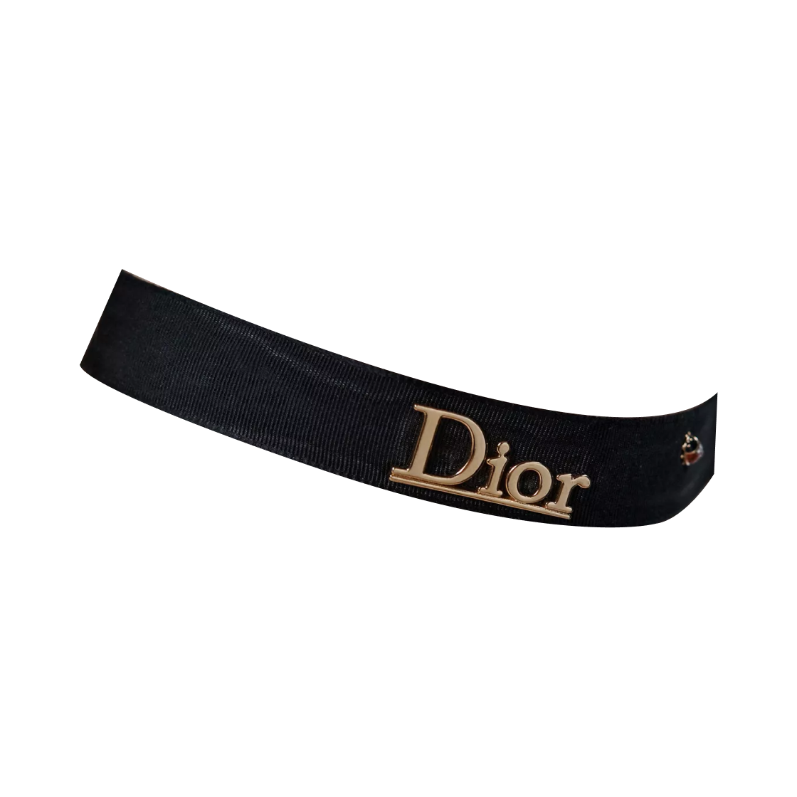 N3834WOMSE-D307 Dior Signature Choker Grosgrain & Silver Finish Metal Gold