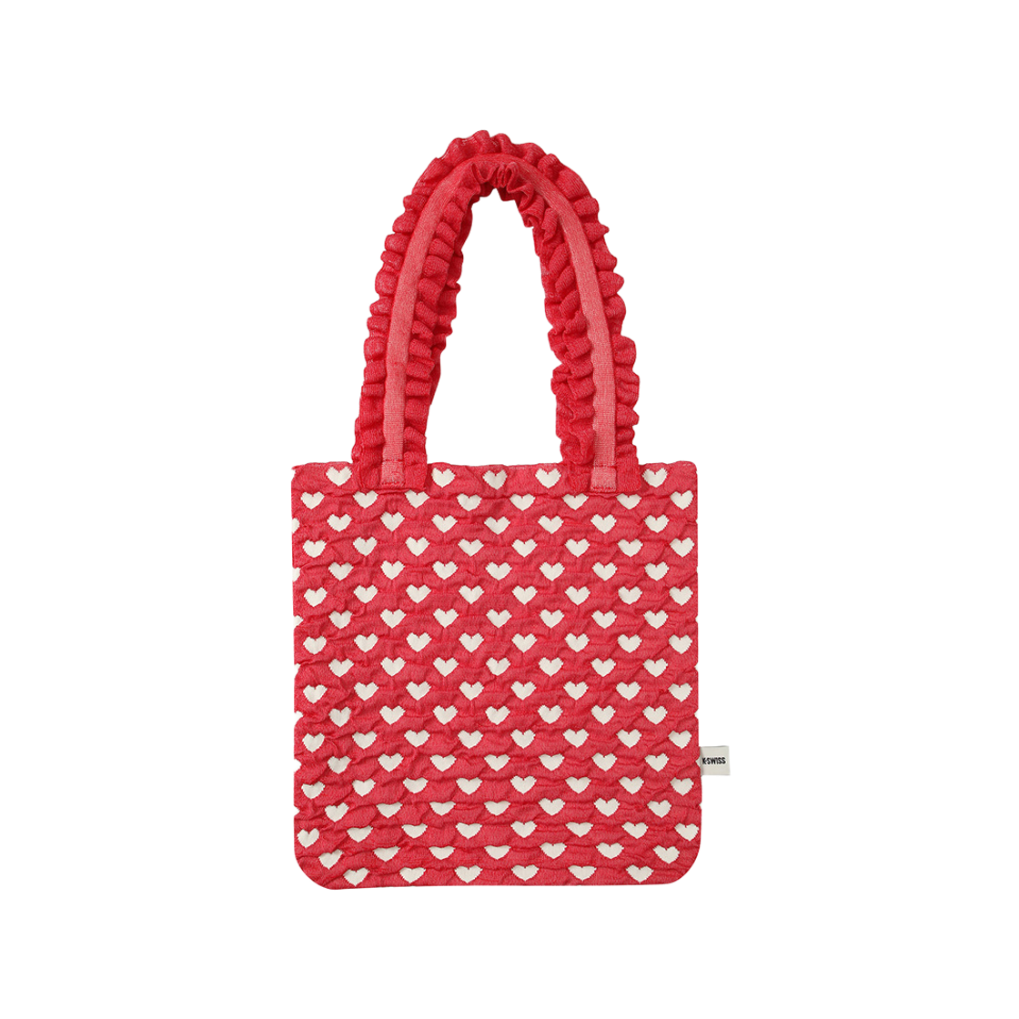 케이스위스 x 플리츠마마 우먼 폴카하트 숄더백 레드(K-SWISS x PLEATSMAMA W Polka Heart Shoulder Bag Red)