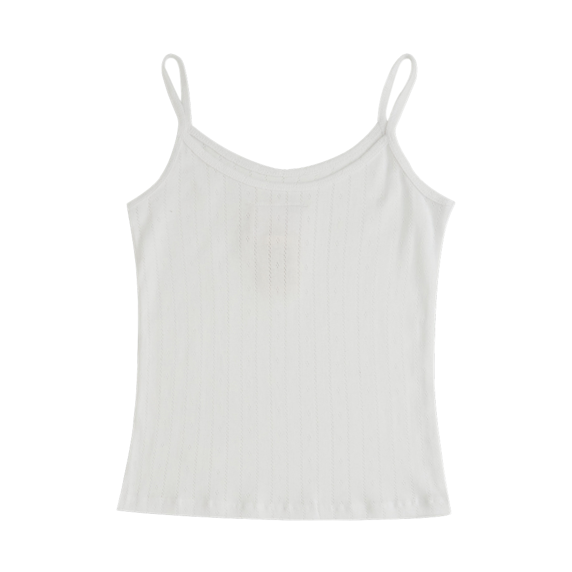 투위드 니트 캐미솔 나시 화이트(Tuewid Knit Camisole In White)