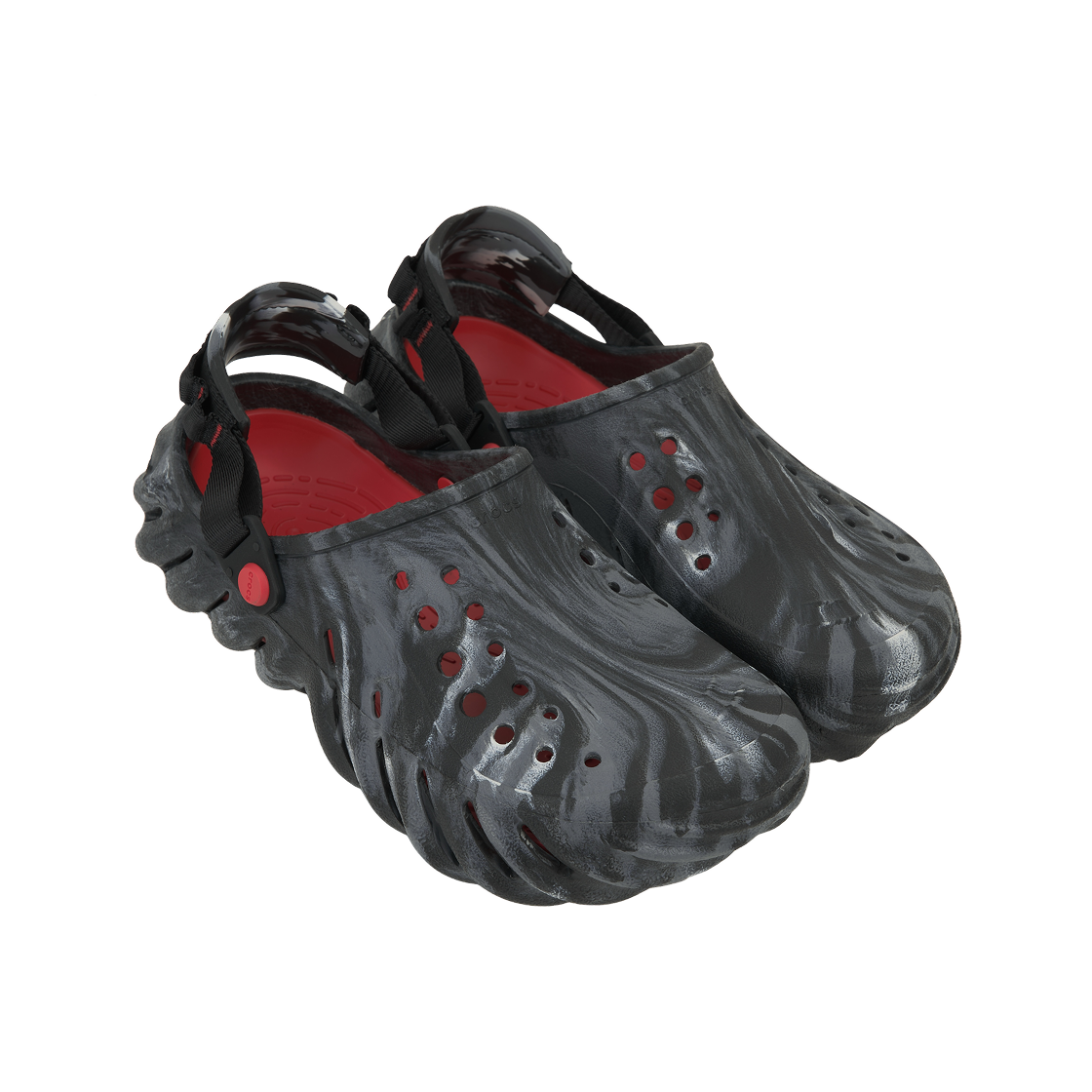 크록스 에코 마블드 클로그 블랙 플레임(Crocs Echo Marbled Clog Black Flame) - 4