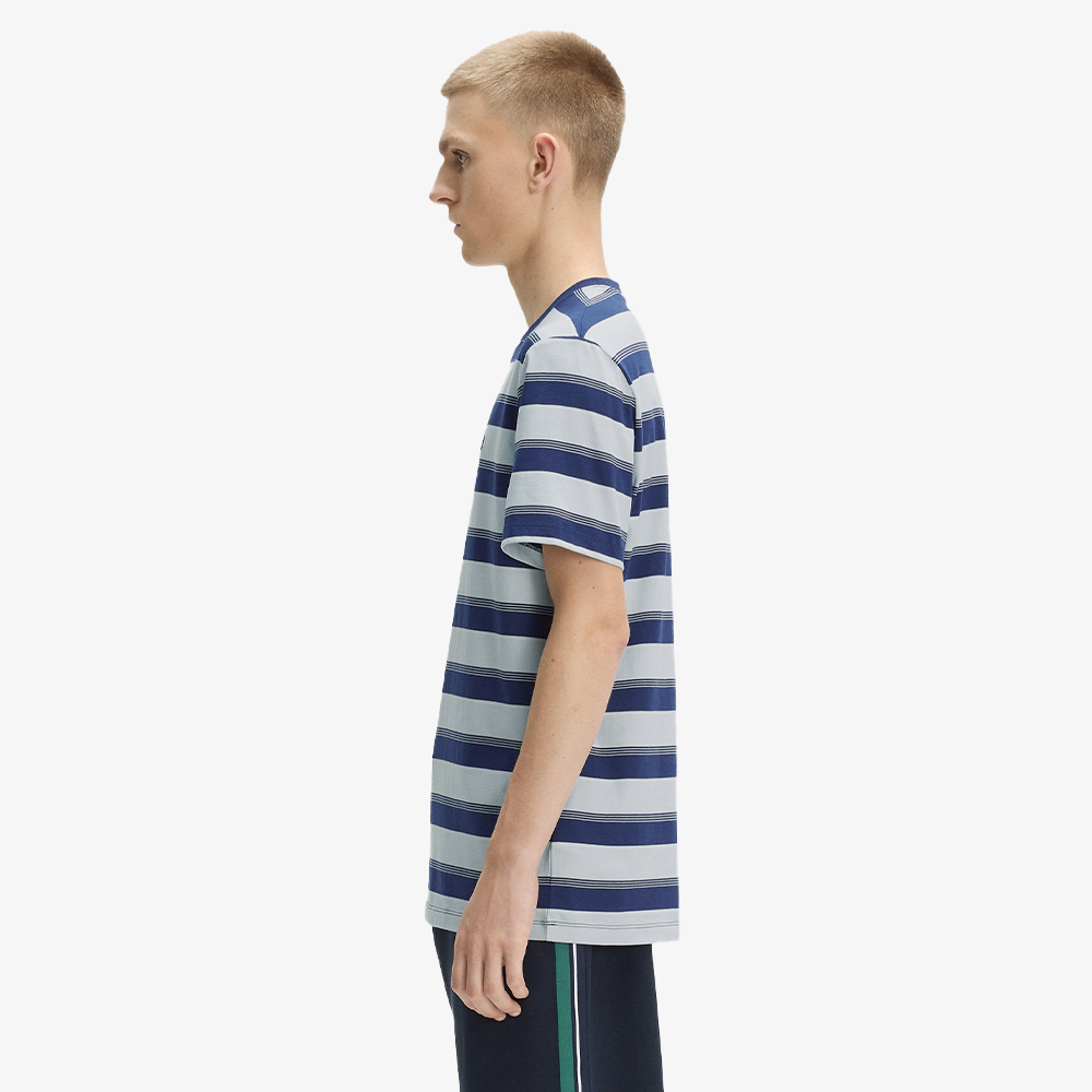 프레드페리 프레드페리 파인 스트라이프 티셔츠 프렌치 네이비(Fred Perry Fine Stripe T-Shirt FRENCH Navy) - 2