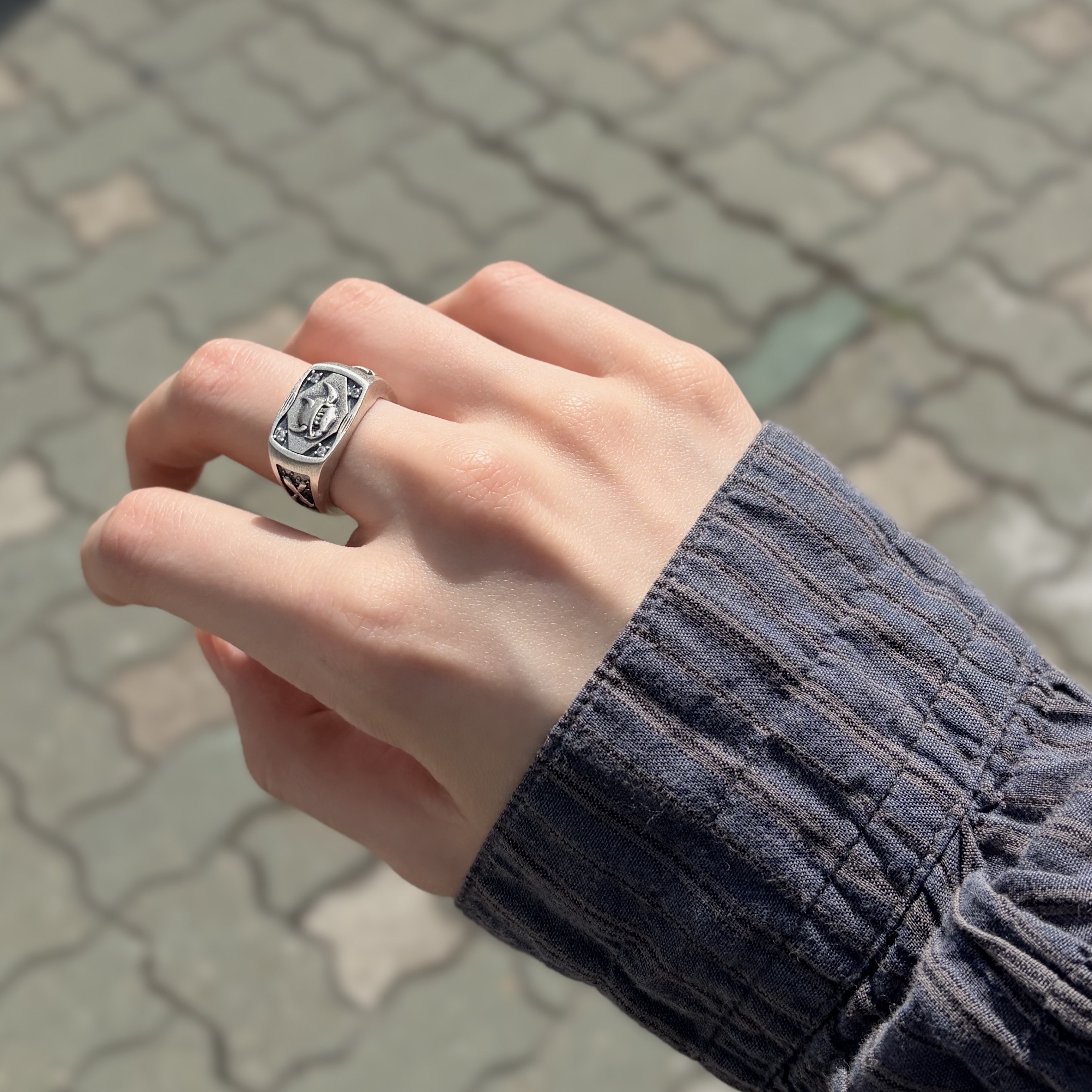 [프리오더] Polyteru 925 Silver Ring 003 Baby Devil 착용 스타일 - 1