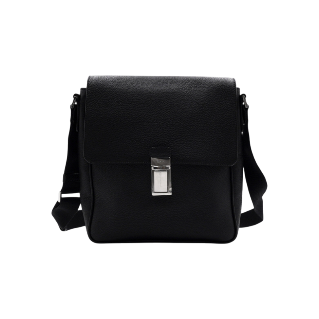 프라다 2VD005 블랙 레더 비텔로시티 은장 로고 남성 메신저 크로스백aa64387(Prada Vitello City Black Leather Messenger Bag Silver Logo) - 1