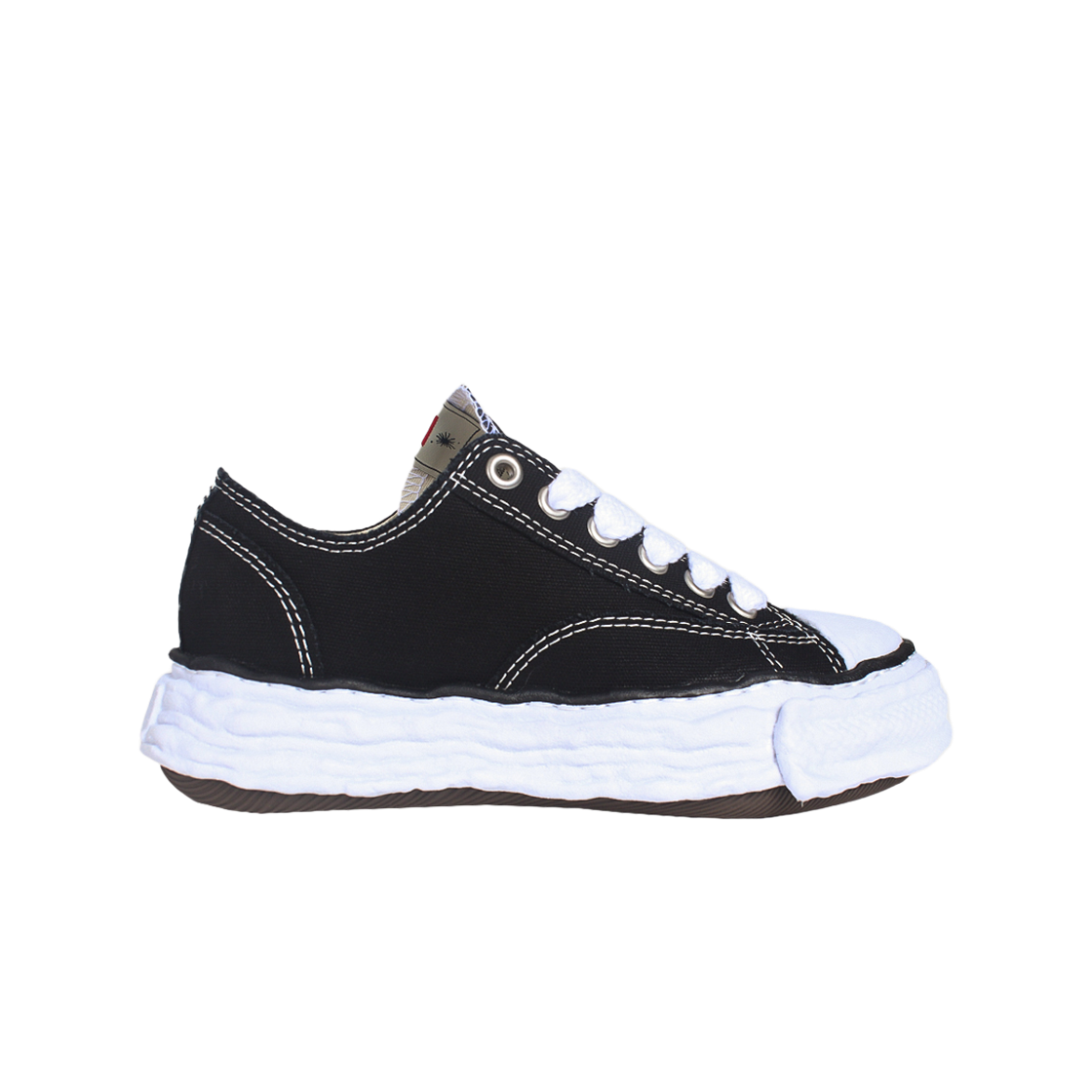 A11FW702 BLACK M [15% 쿠폰] Maison Mihara Yasuhiro Peterson23 OG Sole Canvas Low-top Sneakers Black