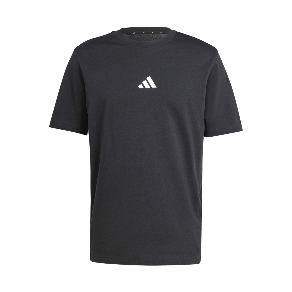 JE9024 Adidas Sportswear Essentials Small Logo Single Jersey T-Shirt Black White - KR Sizing