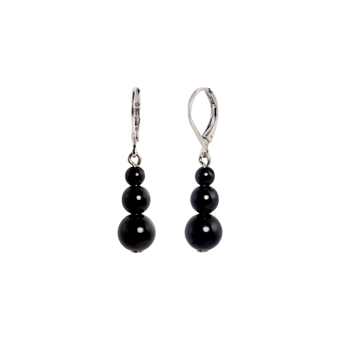 러브미몬스터 3 원석 후크 귀걸이 블랙(lovememonster 3 Gems Hook Earrings BLACK) - 1
