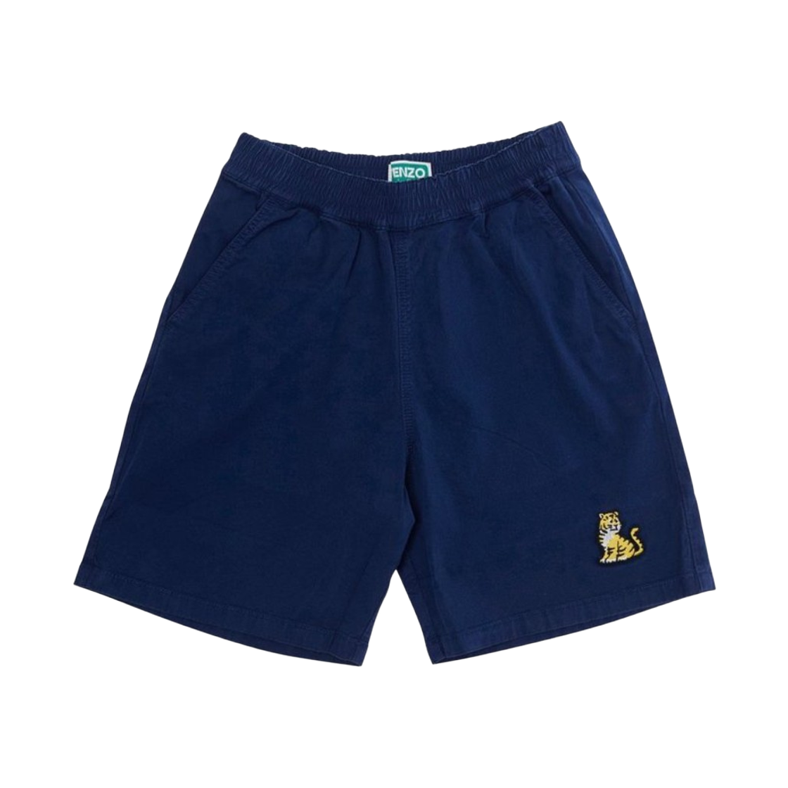 (키즈) 겐조 로고 자수 쇼츠 네이비 블루((Kids) Kenzo Logo Embroidered Shorts Navy Blue)