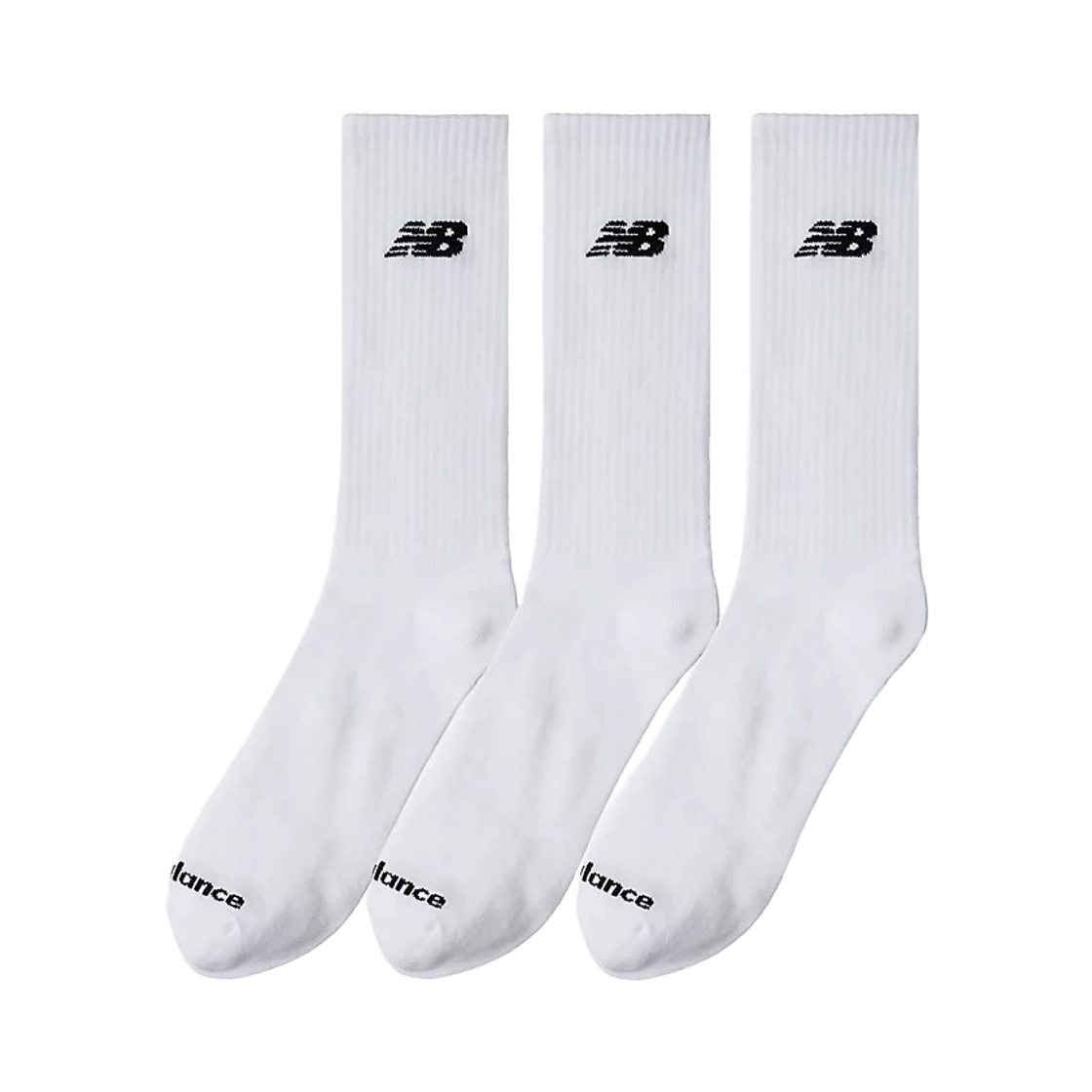 (W) 뉴발란스 경량 크루 삭스 화이트 (3개입)((W) New Balance Lightweight Crew Socks White (3 Pack)) - 1