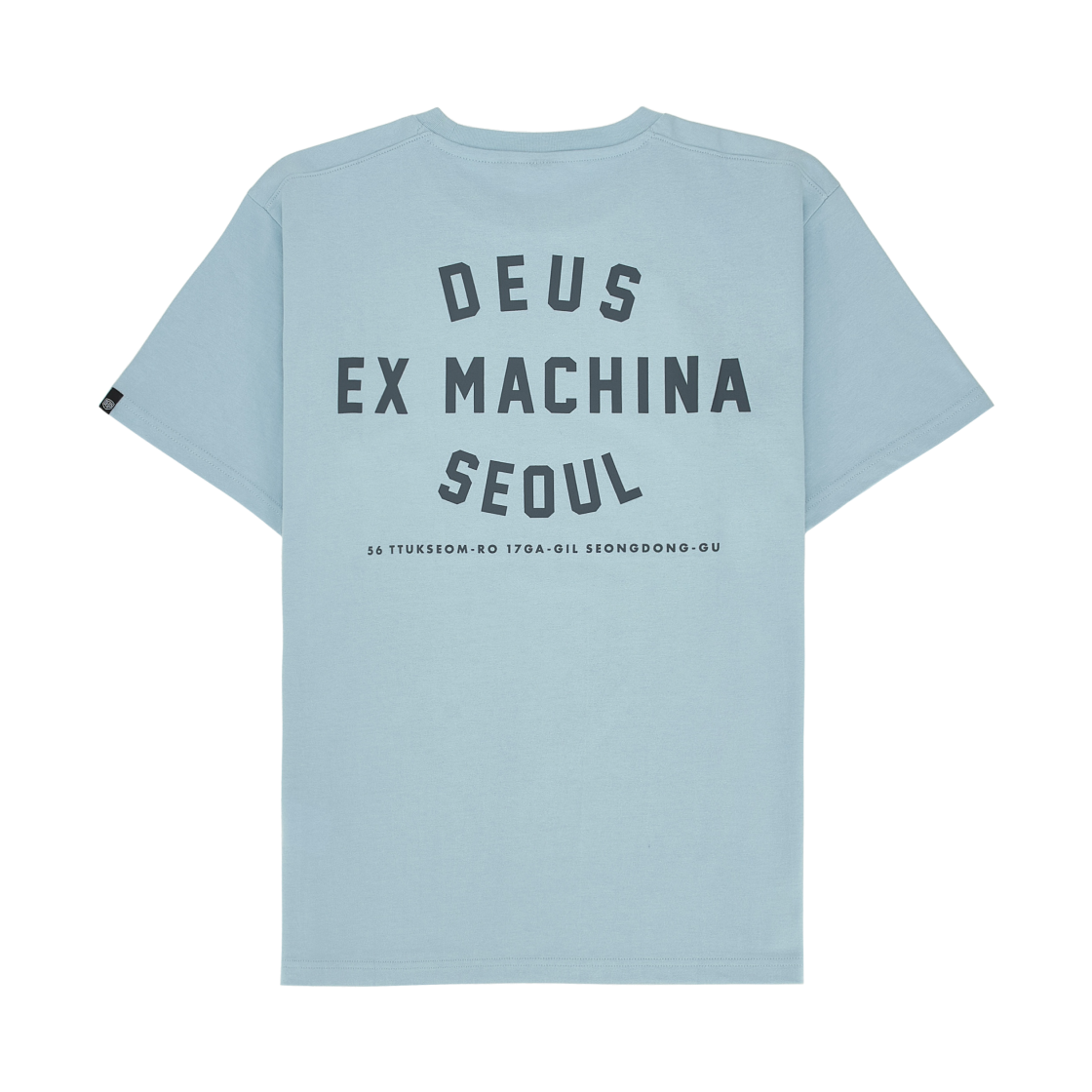 데우스 엑스 마키나 서울 컬리지 어드레스 티셔츠 L 블루(Deus Ex Machina Seoul College Address T-Shirt L Blue)