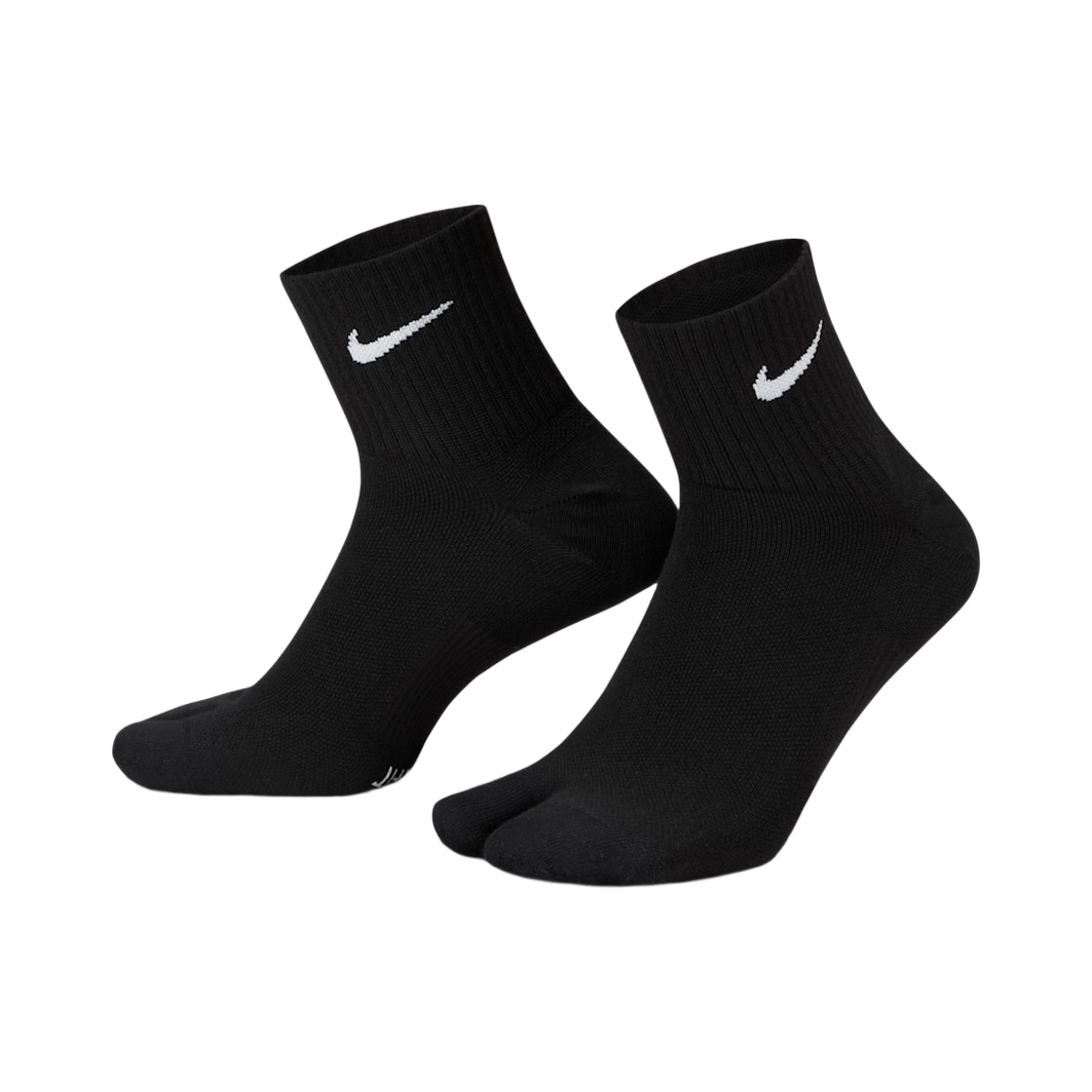 DV9475-010 Nike Everyday Plus Rift Lightweight Split Toe Ankle Socks Black White (Korean Ver.)