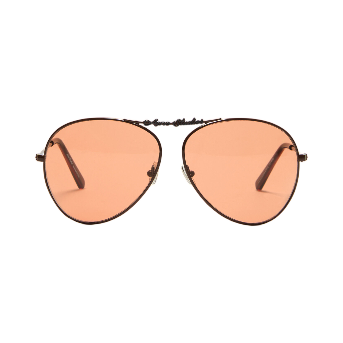아크네 스튜디오 메탈 에비에이터 선글라스 브라운 오렌지(Acne Studios Metal Aviator Sunglasses Brown Orange) - 1
