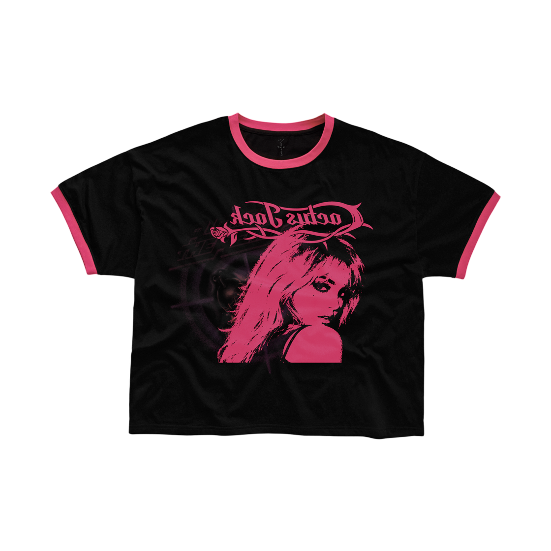 나이키 x 트래비스 스캇 캑터스 잭 버닝 라발리에르 링거 티셔츠 블랙(Nike x Travis Scott Cactus Jack Burning Desire Ringer T-Shirt Black) - 1