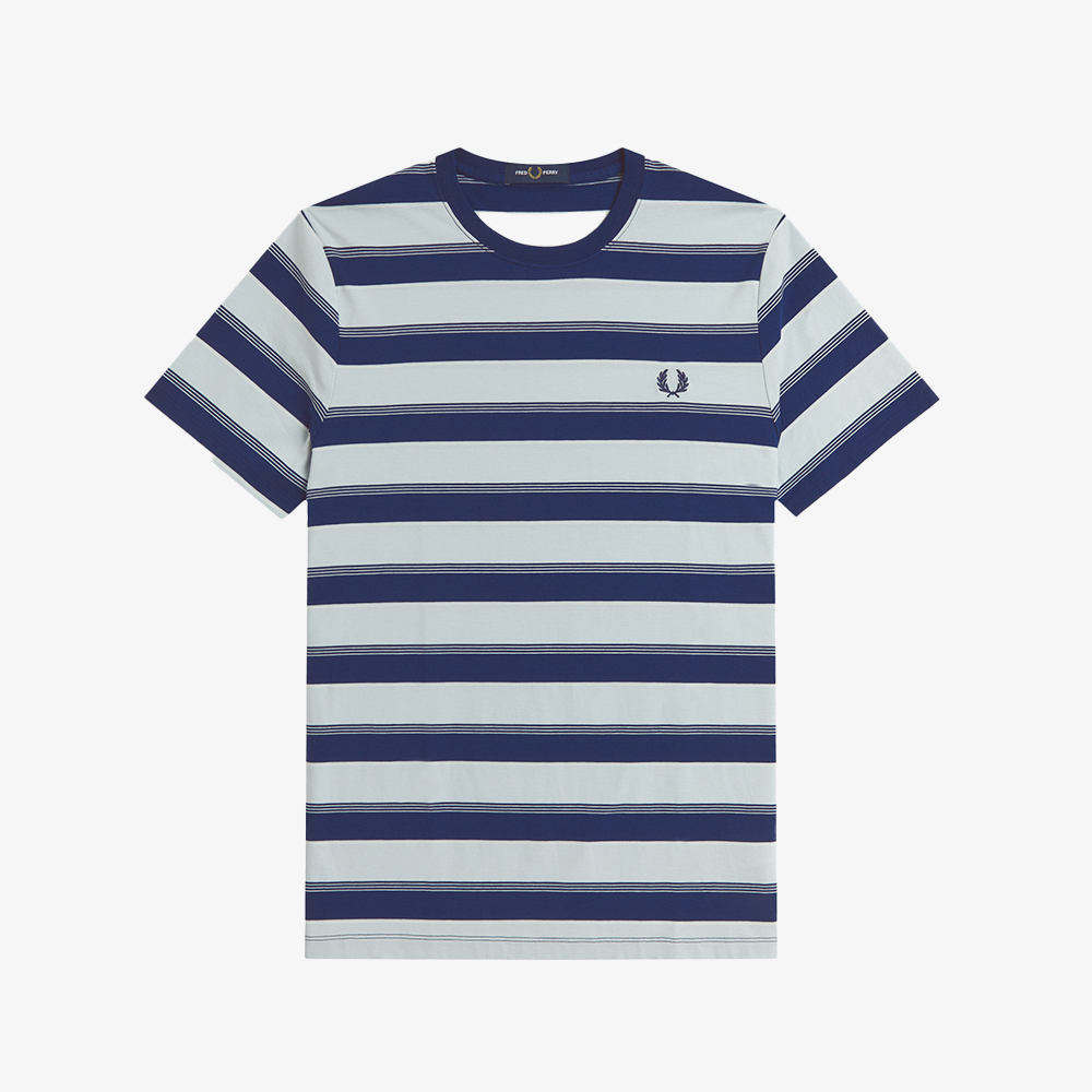 프레드페리 프레드페리 파인 스트라이프 티셔츠 프렌치 네이비(Fred Perry Fine Stripe T-Shirt FRENCH Navy) - 5