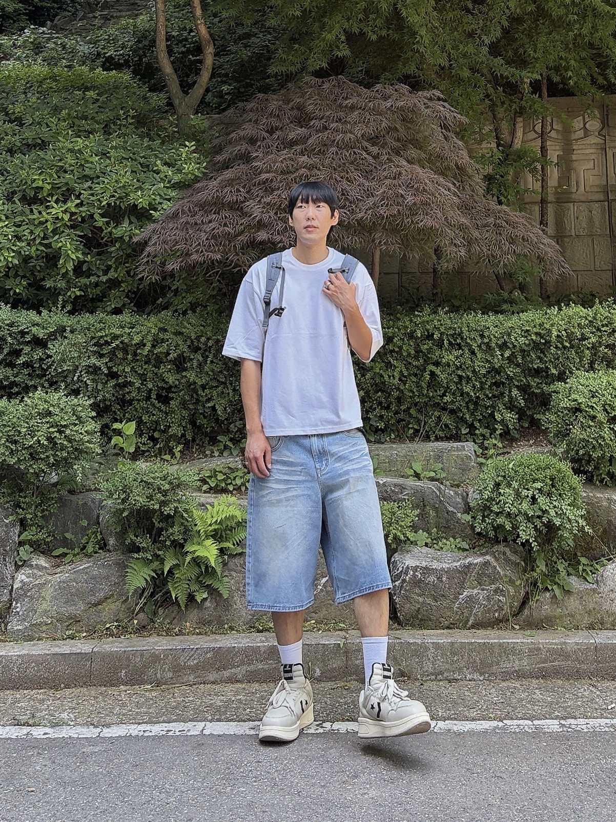[KREAM 단독] MAZIUNTITLED Roam Pack Dusty Blue 착용 스타일 - 3
