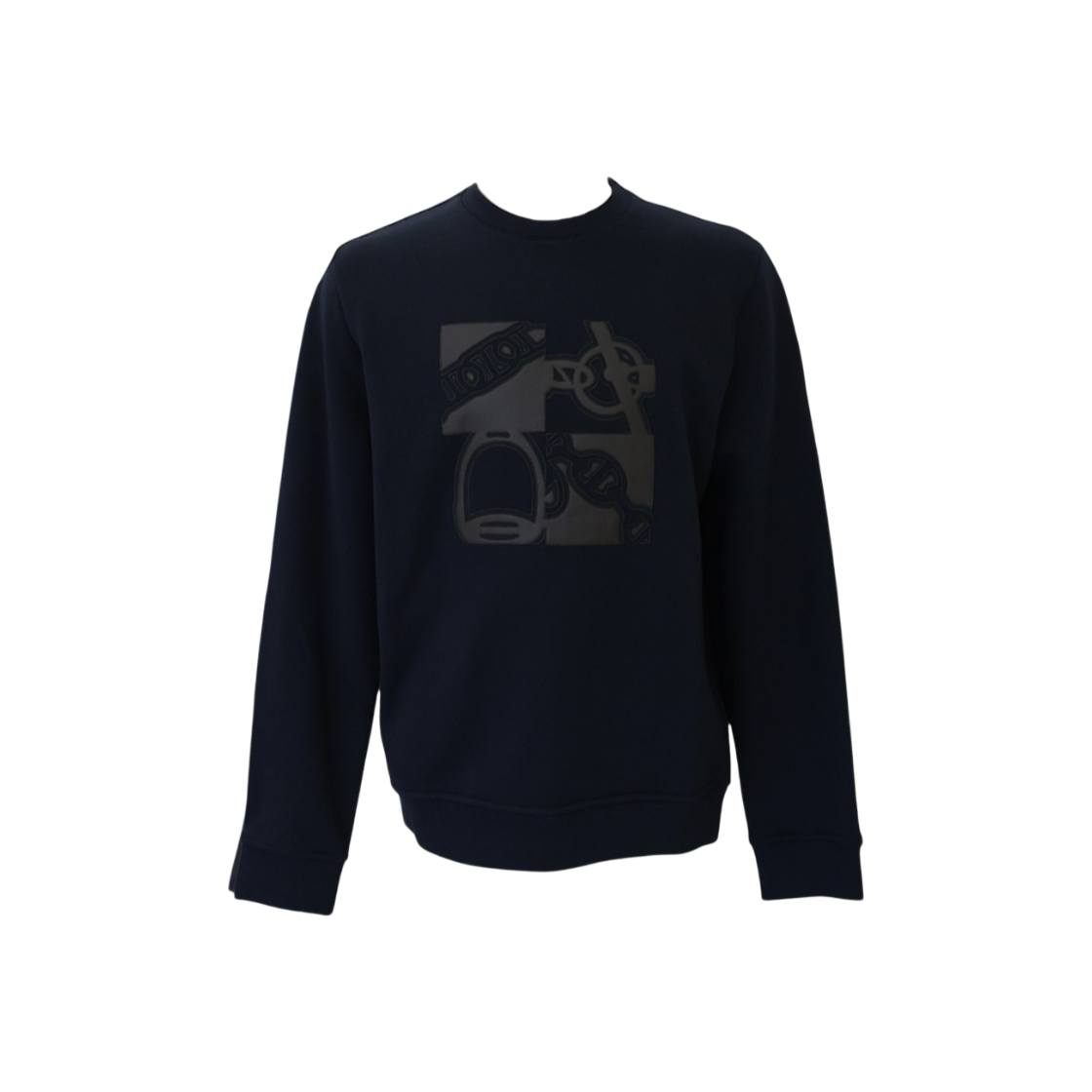 ITHKDGK54M2A Hermes Leather Detail Crewneck Sweater H467810HA01