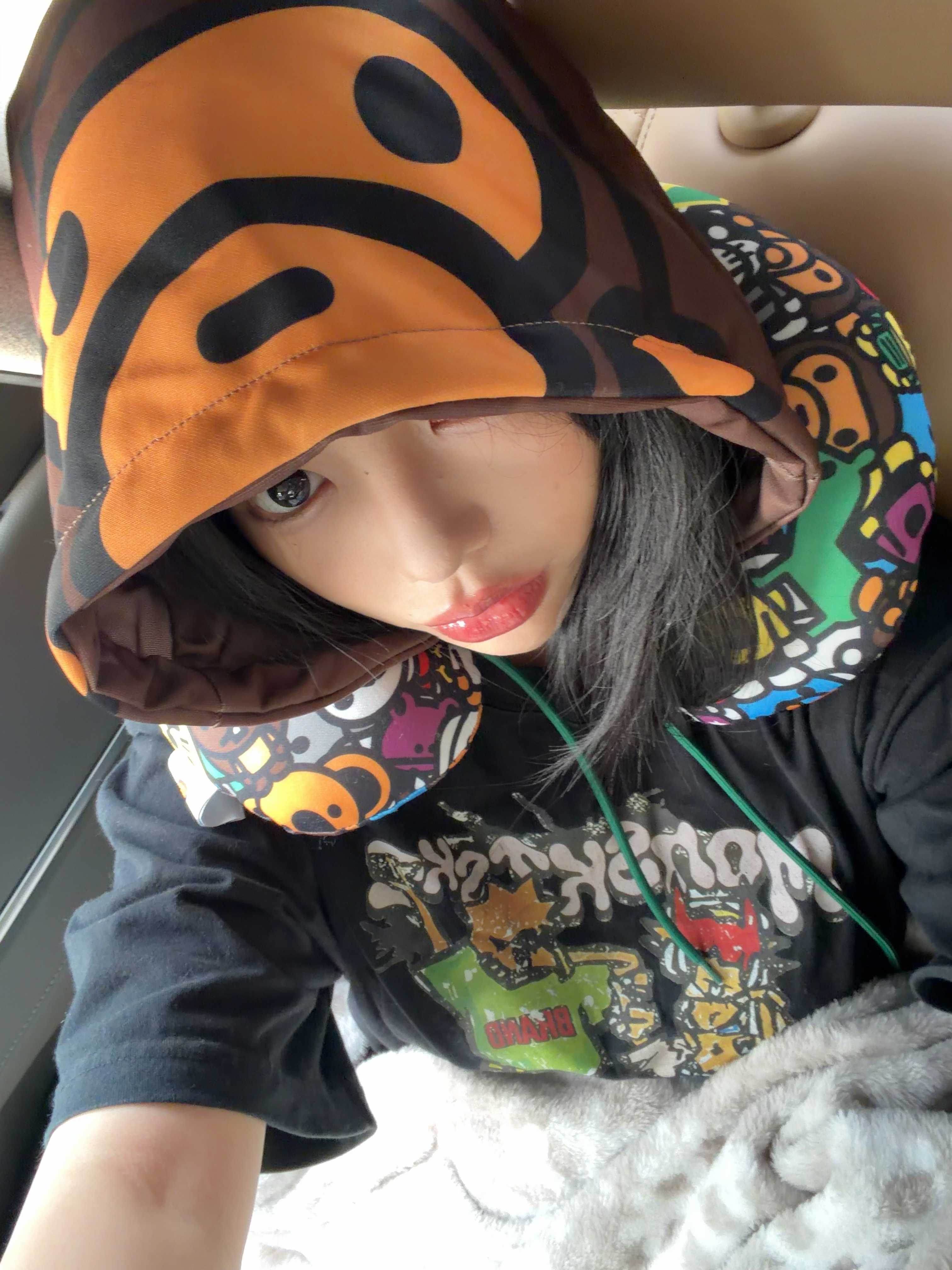 Starbucks x BAPE Baby Milo Neck Pillow ์ฐฉ์ฉ ์คํ์ผ