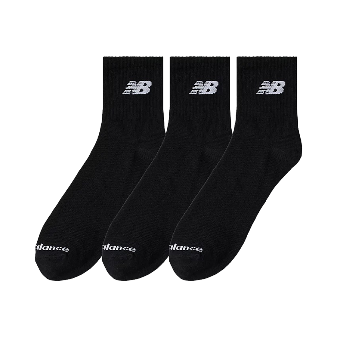 (W) 뉴발란스 경량 앵클 삭스 블랙 (3개입)((W) New Balance Lightweight Ankle Socks Black (3 Pack))