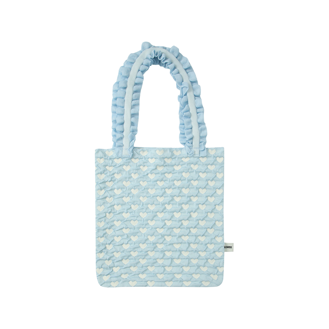 케이스위스 x 플리츠마마 우먼 폴카하트 숄더백 라이트 블루(K-SWISS x PLEATSMAMA W Polka Heart Shoulder Bag L Blue)