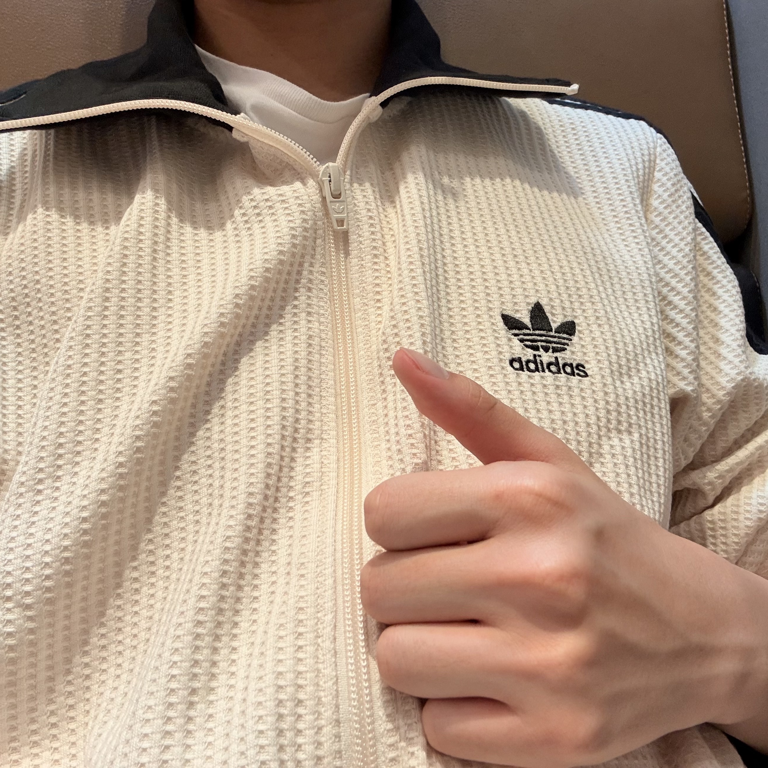 Adidas Waffle Beckenbauer Track Top Wonder White - KR Sizing 착용 스타일
