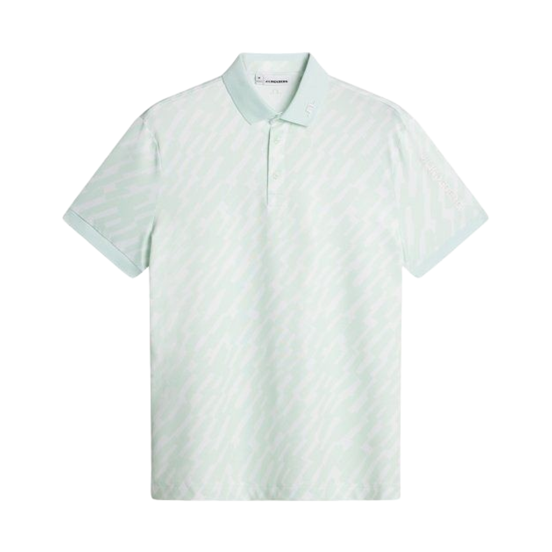GMJT14652-O589 J.Lindeberg Tour Tech Print Polo Oak Sky Light