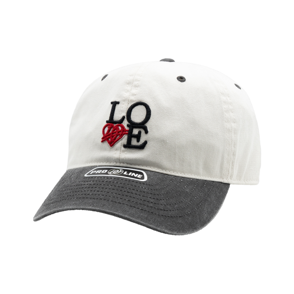 위얼드월드 러브 로고 피그먼트 배색 볼캡(Weird World Love Logo Pigment Color Block Ball Cap)