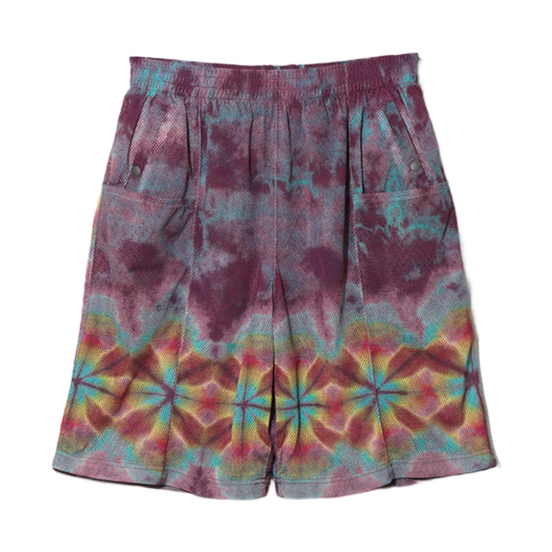 사우스2 웨스트8 스트링 센터 심 쇼츠 니트 메쉬 타이 다이 퍼플(South2 West8 String Center Seam Short Knit Mesh Tie Dye Purple)
