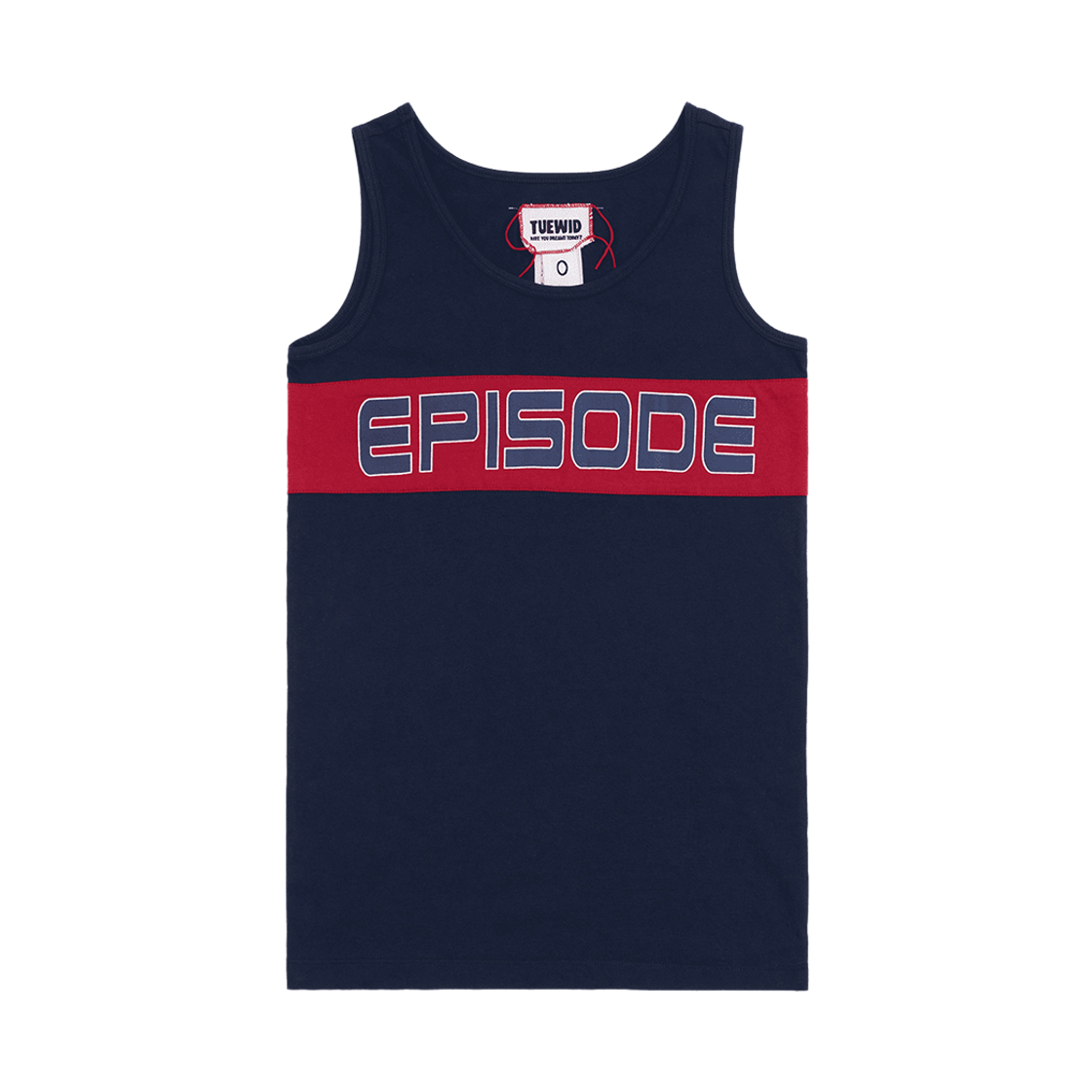 투위드 이니셜 슬리브리스 에피소드(Tuewid Initial Scoop Neck Sleeveless Top ‘E For Episode’)
