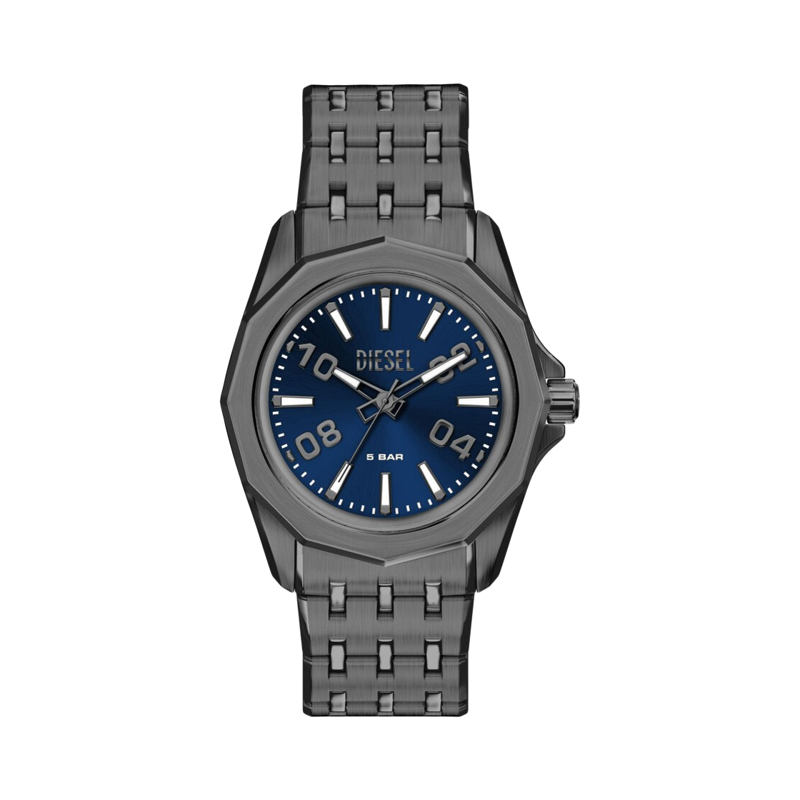 디젤 Dz2238 스팅어 건메탈 쿼츠 44mm 스테인리스 스틸 블루(Diesel Dz2238 Stinger Gunmetal Quartz 44mm Stainless Steel Blue)
