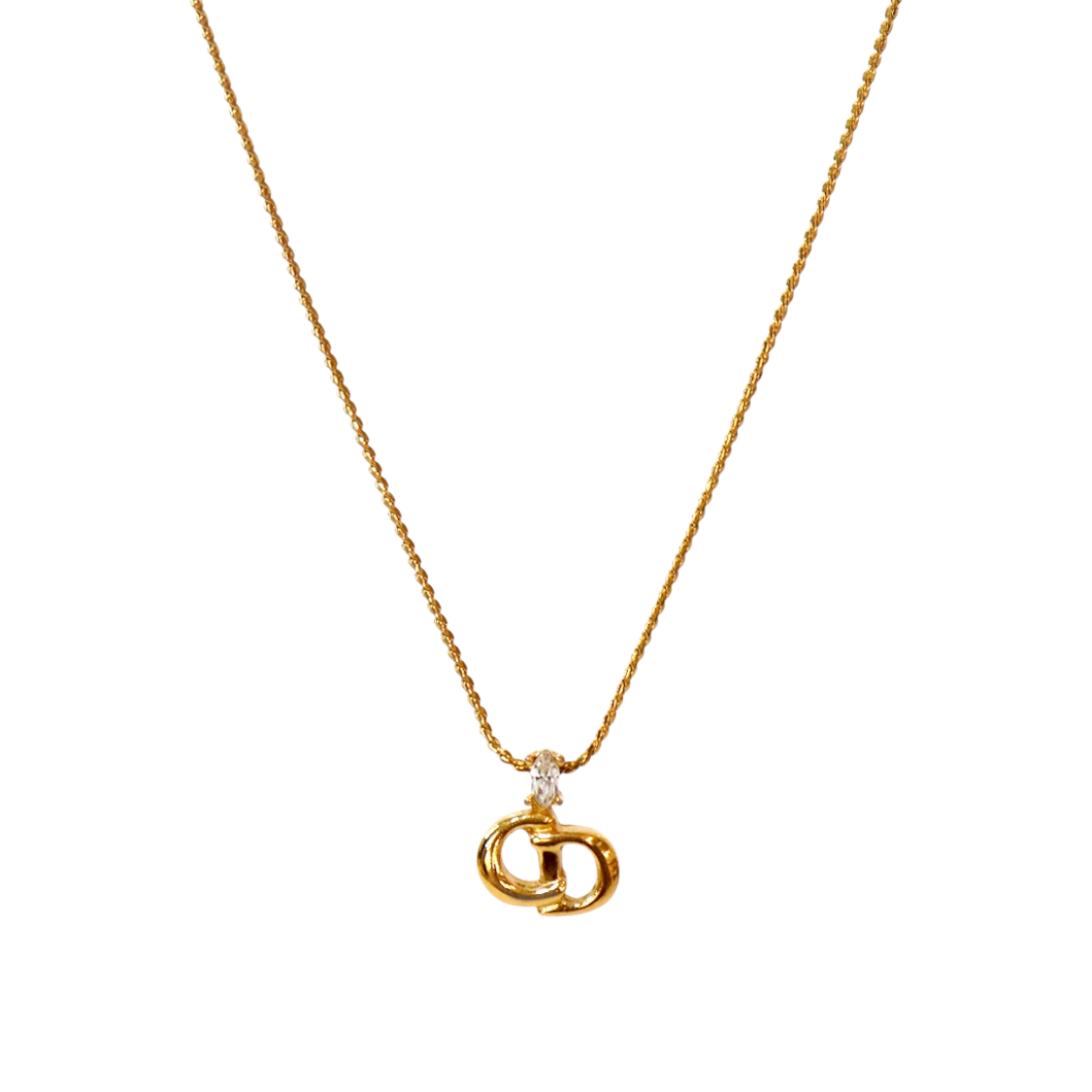 ITADRE457HUN Dior Cubic CD Gold Necklace A-B58418