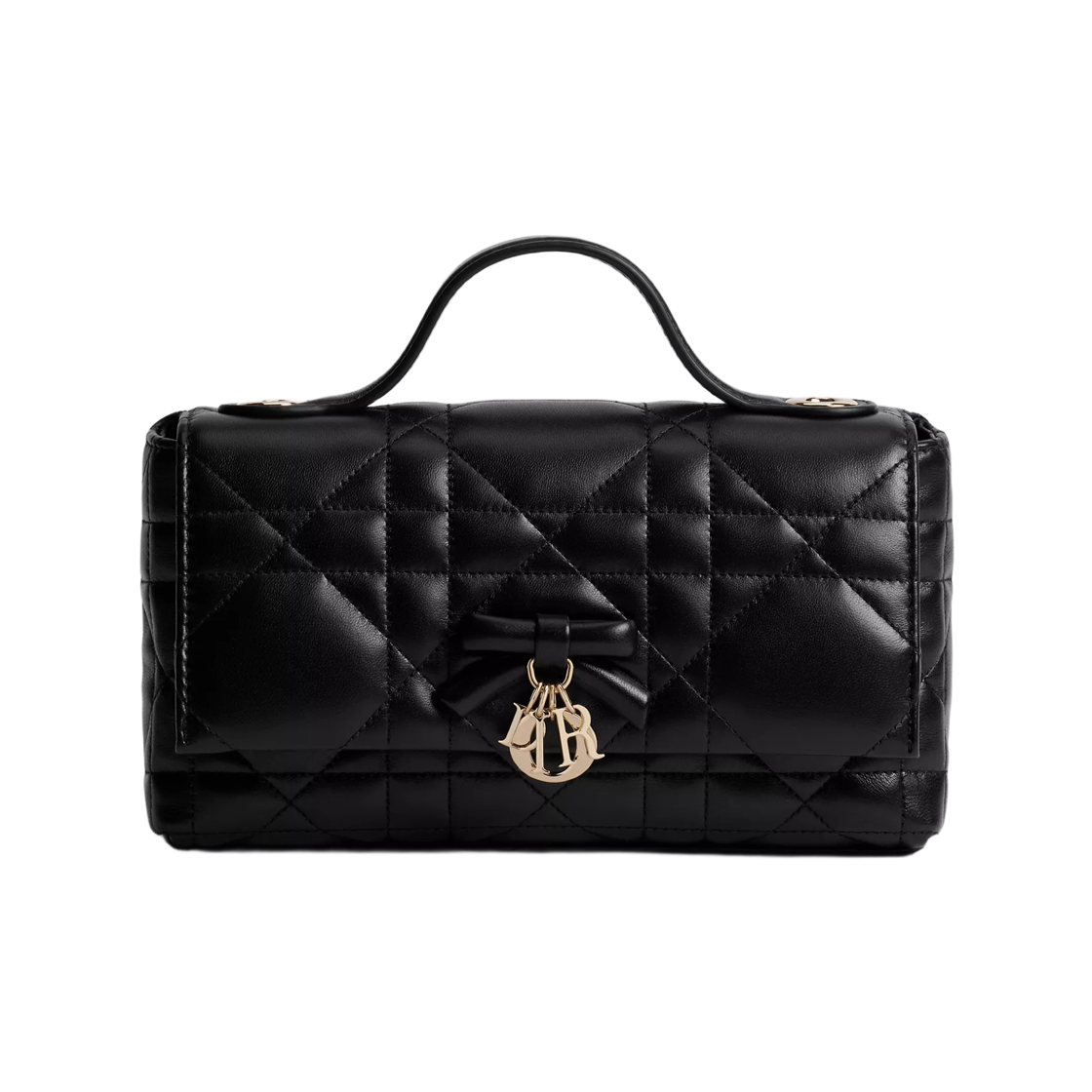 S0987OGYD-M900 Dior My Dior Top Handle Bag Mini Macrocannage Lambskin Black
