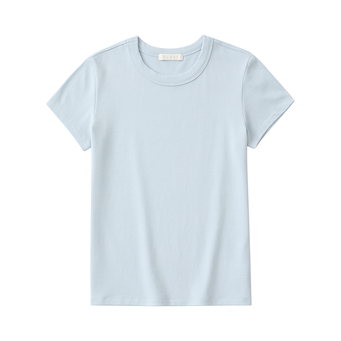 SBF2TS07WLB (W) Suare Women Soft Rib Slim T-shirt Light Blue