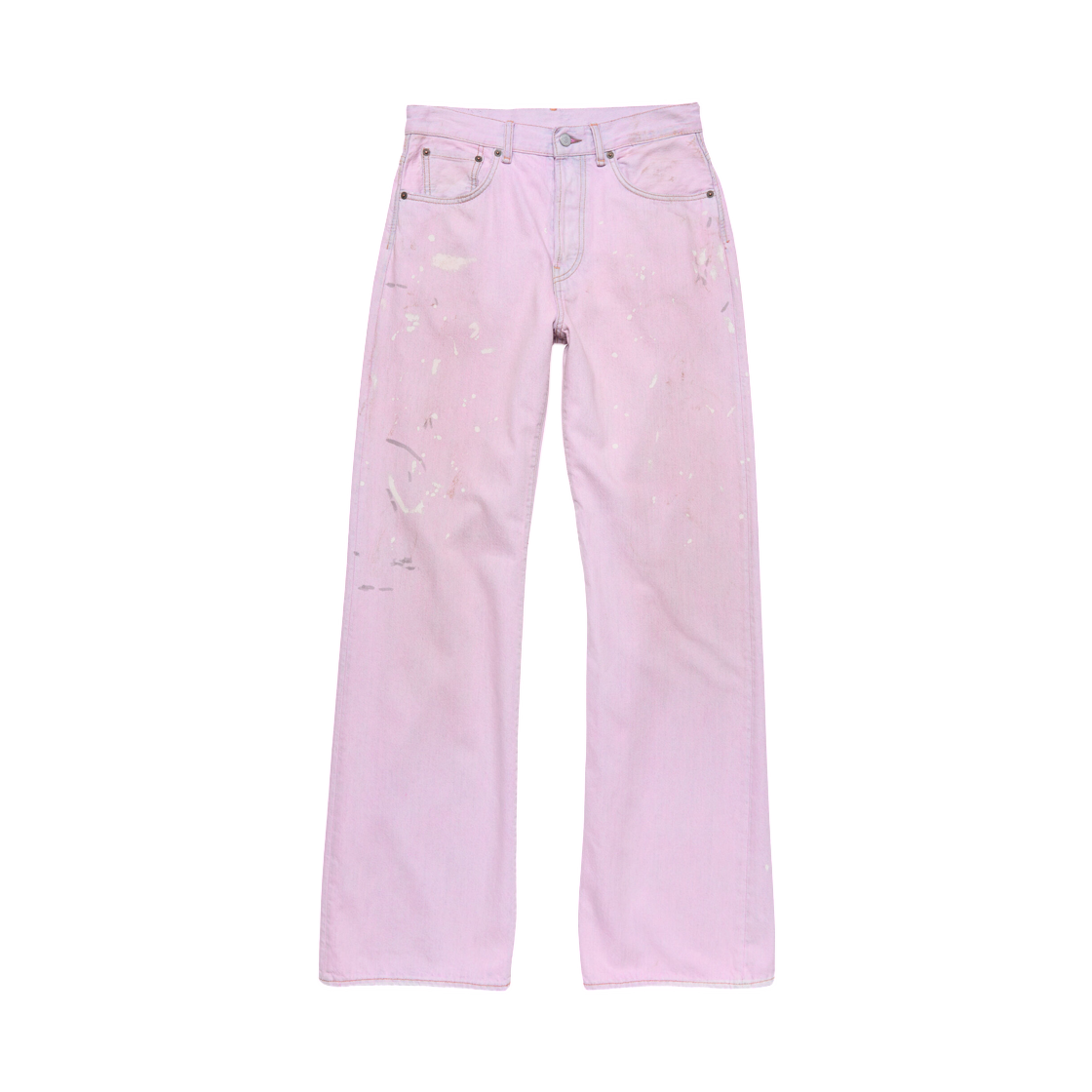 (W) 아크네 스튜디오 레귤러 핏 진 2021F 핑크((W) Acne Studios Regular Fit Jeans 2021F Pink) - 1