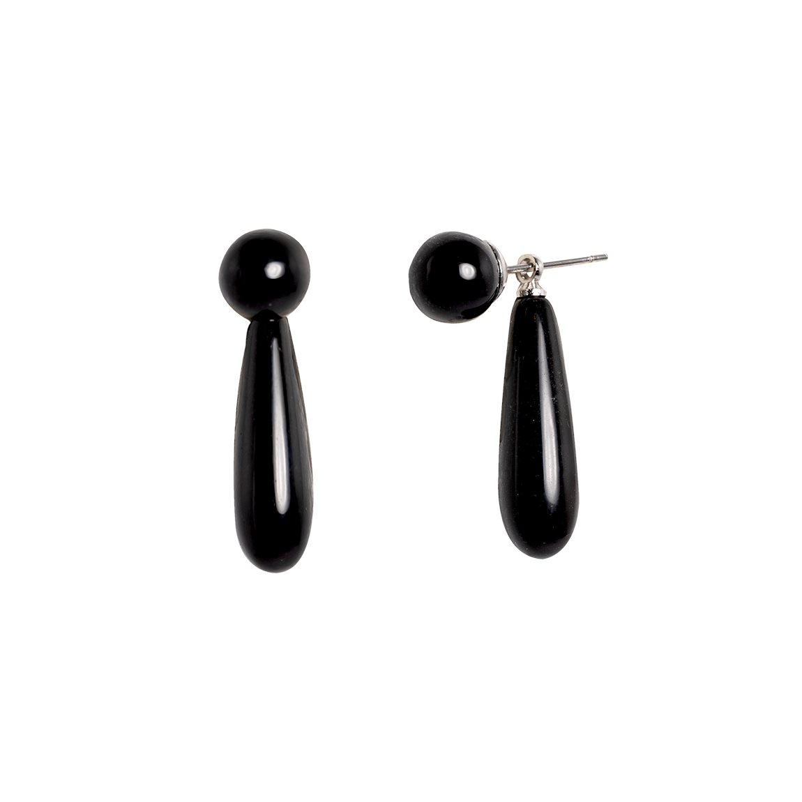 러브미몬스터 슬림 원석 드롭 귀걸이 블랙(lovememonster Slim Gem Drops Earrings BLACK)