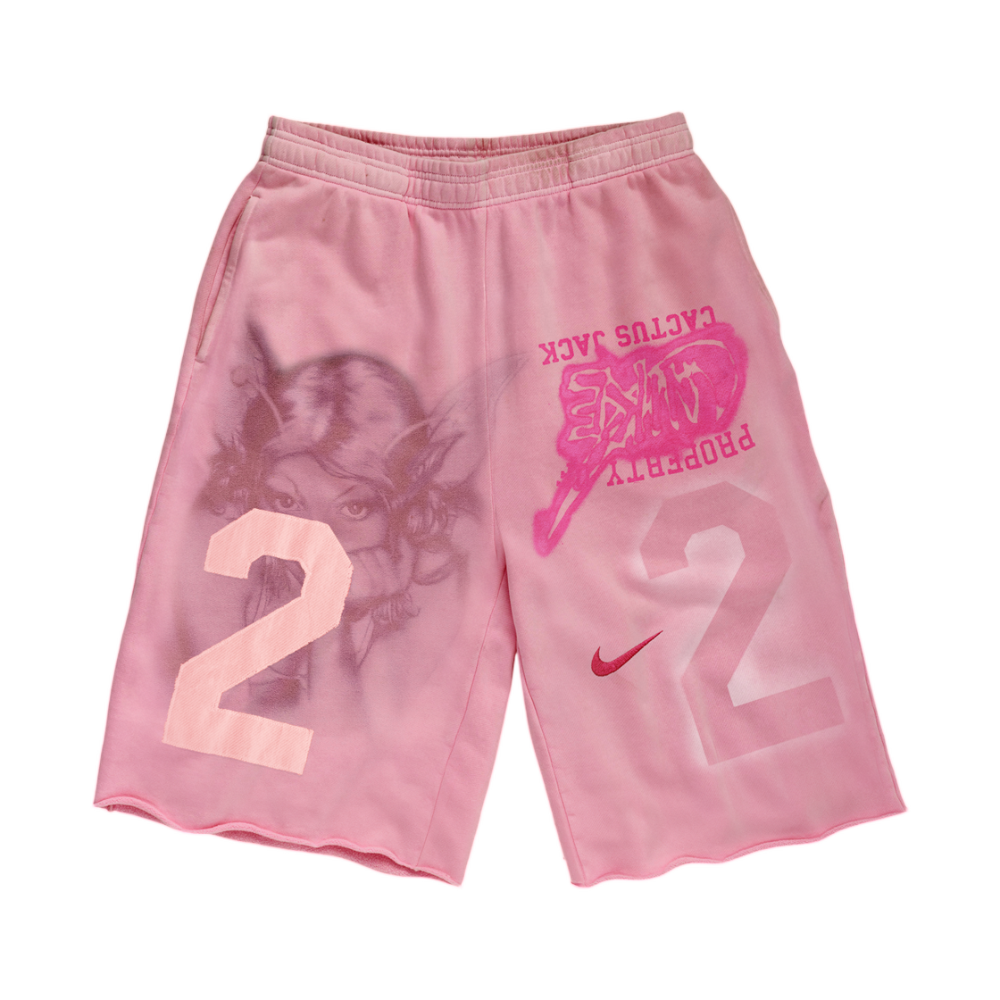나이키 x 트래비스 스캇 캑터스 잭 프로퍼티 오브 쇼츠 핑크(Nike x Travis Scott Cactus Jack Property of Shorts Pink) - 1