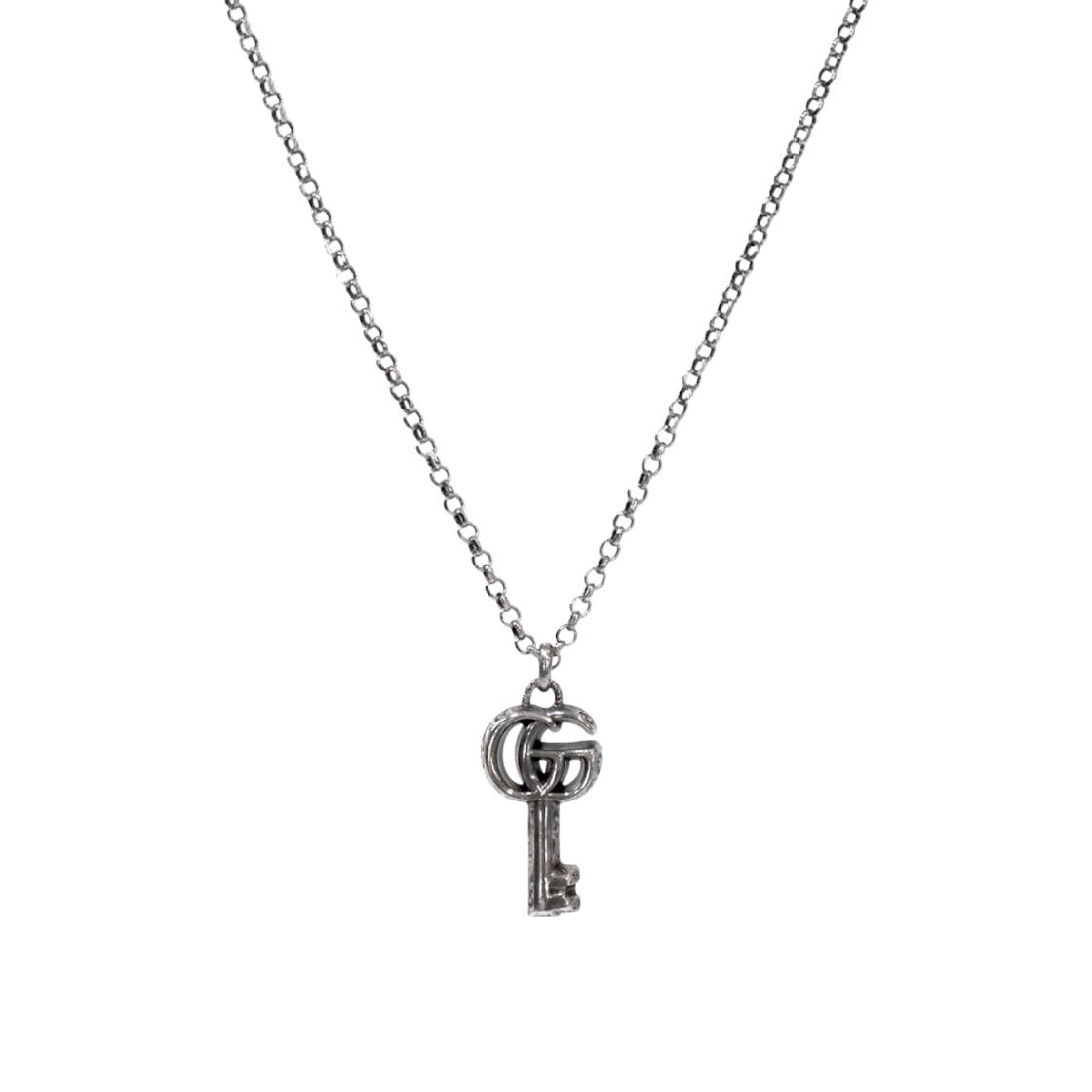 ITGJ52WM6U5M Gucci Double G Key Silver Necklace C-B59443