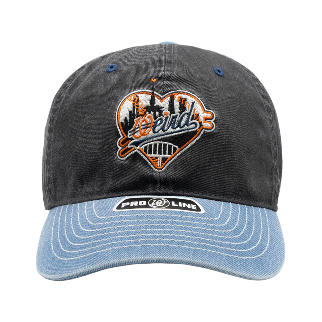 위얼드월드 하트 타워 피그먼트 배색 볼캡 그레이(Weirdworld Heart Tower Pigment Color Block Ball Cap Gray) - 2