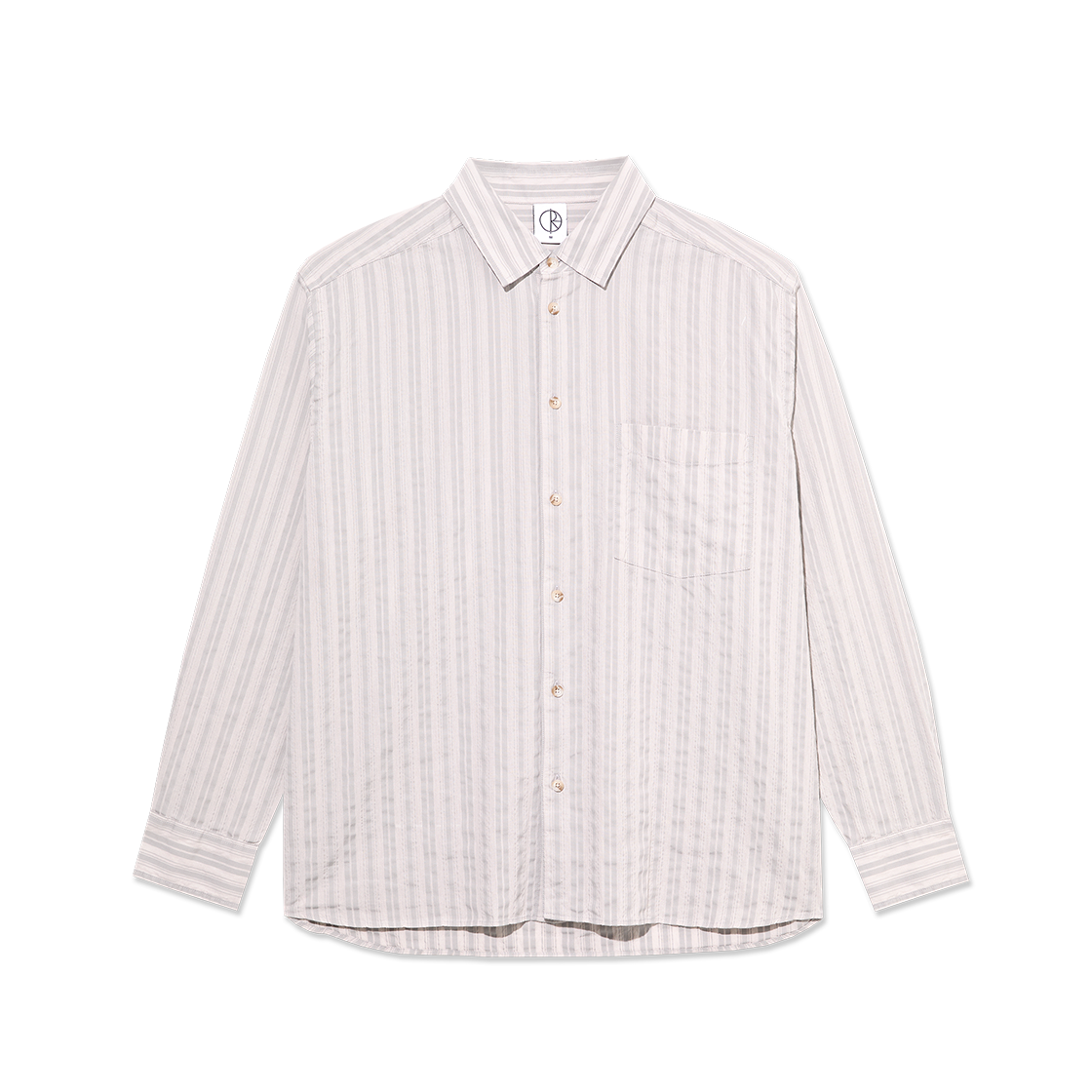 P000BLQE Polar Skate Co. Bart LS Shirt Grey Stripe