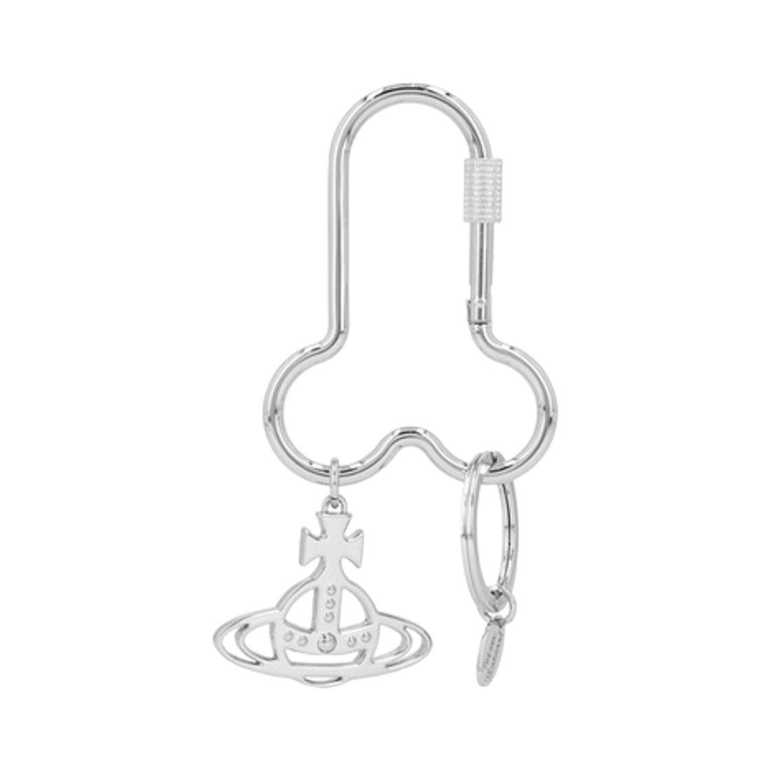 8203011BU-OM000A-Q401 Vivienne Westwood Orb Carabiner Keyring Silver