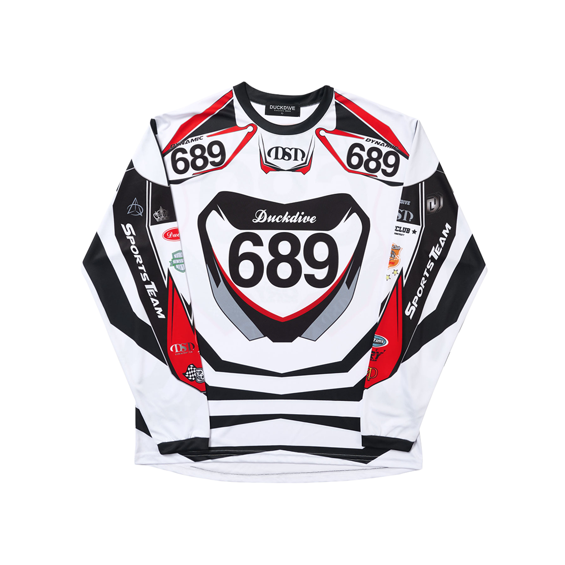 덕다이브 슈퍼커브 메쉬 져지 롱슬리브 화이트(DUCKDIVE Super Curve Mesh Jersey Long Sleeve White)