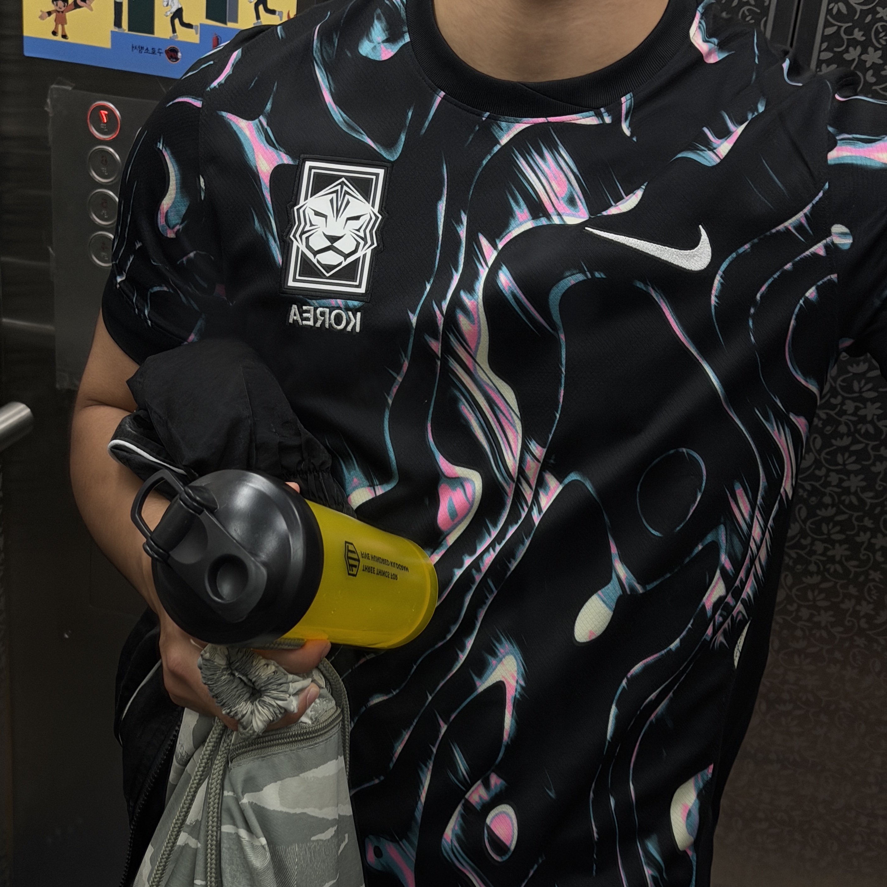 Nike Korea 2023/24 Dri-Fit Stadium Away Replica Jersey Black Pink Glow - Asia (Non Marking Ver.) 착용 스타일