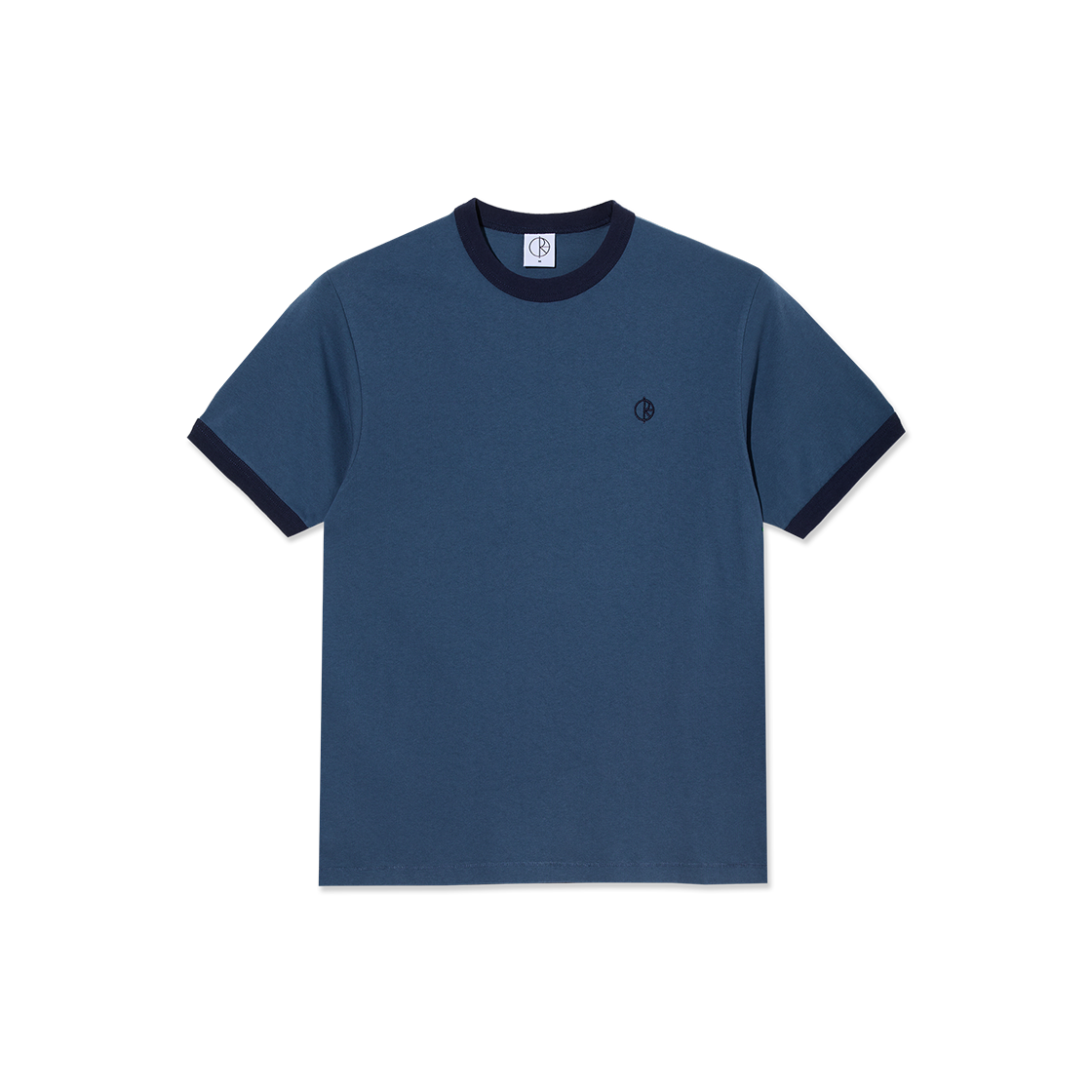 P000BLPR Polar Skate Co. Ringer Tee Grey Blue/Dark Blue