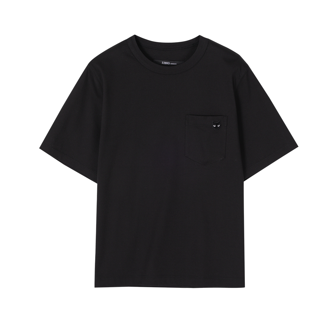 WI3TS856BK (W) SONGZIO ZZERO Mini Panther Pocket T Shirt Black