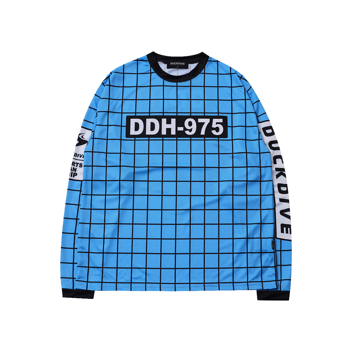 덕다이브 그리드 레이싱 오버핏 롱슬리브 블루(DUCKDIVE Grid Racing Oversized Long Sleeve Blue)