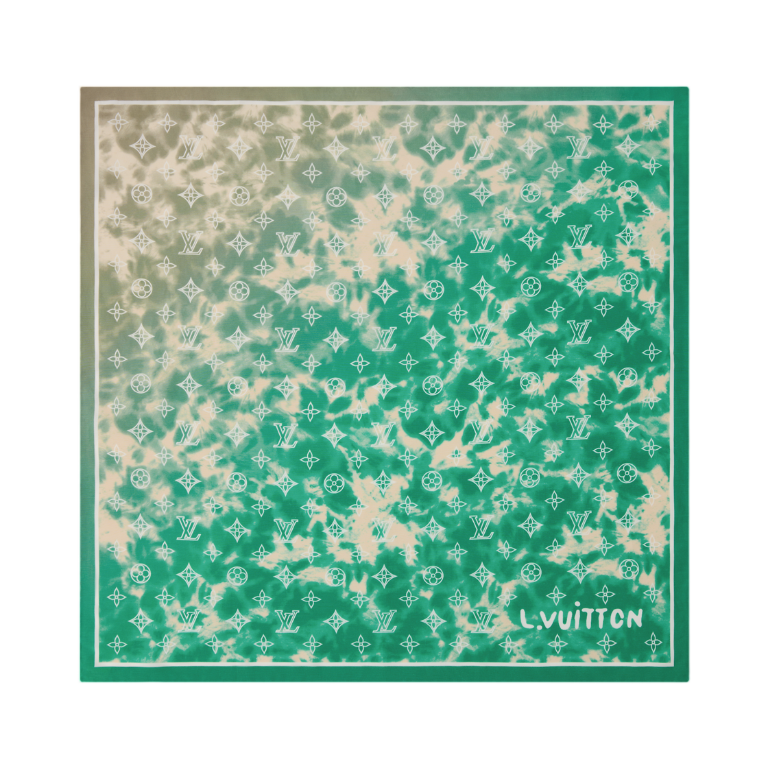 M98561 Louis Vuitton Monogram Blast Blend Bandana Green
